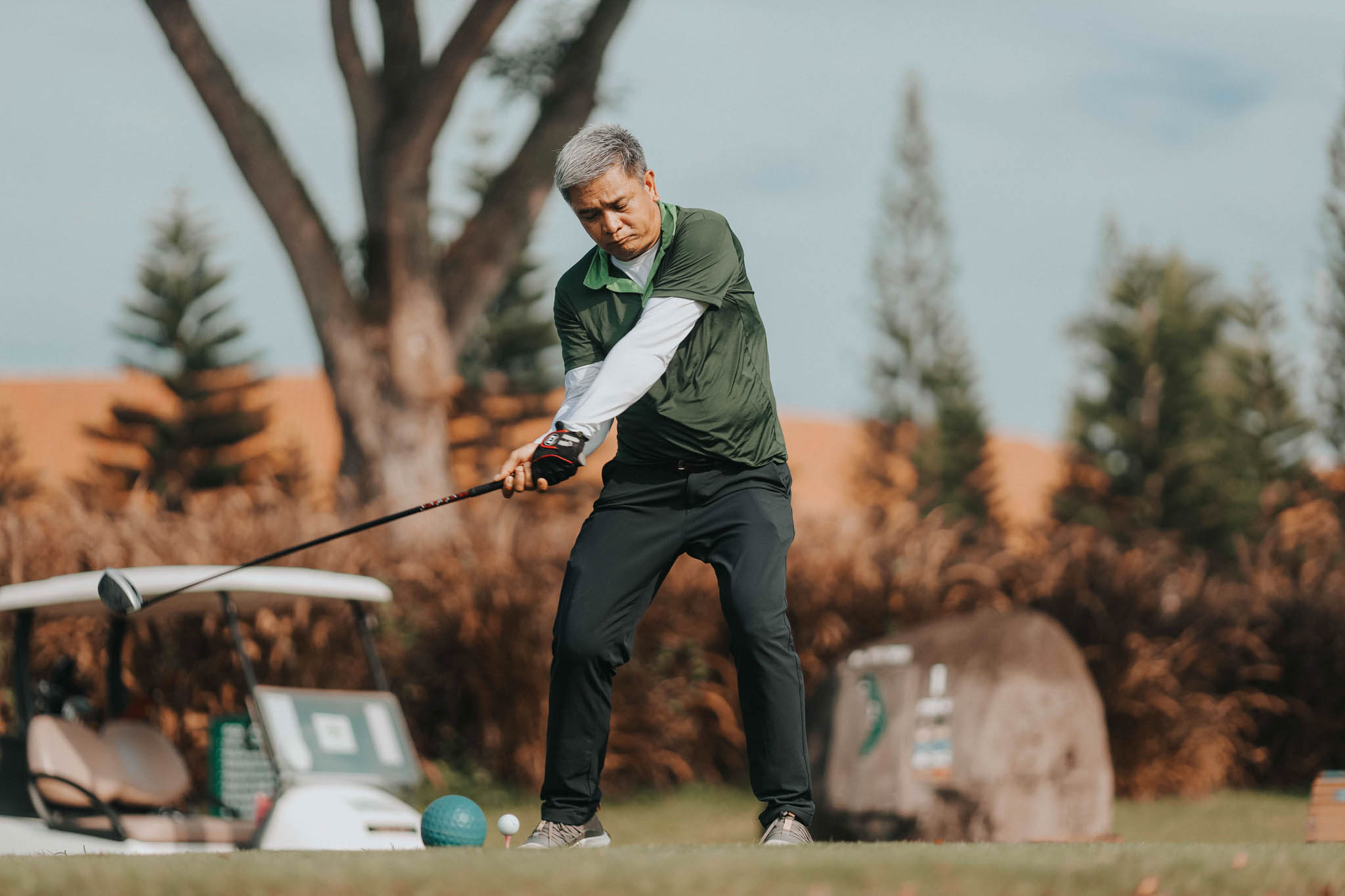 BluPrint 2024 October In-Article PALA Golf Tournament-382 - BluPrint A participant playing golf at a golf tournement.
