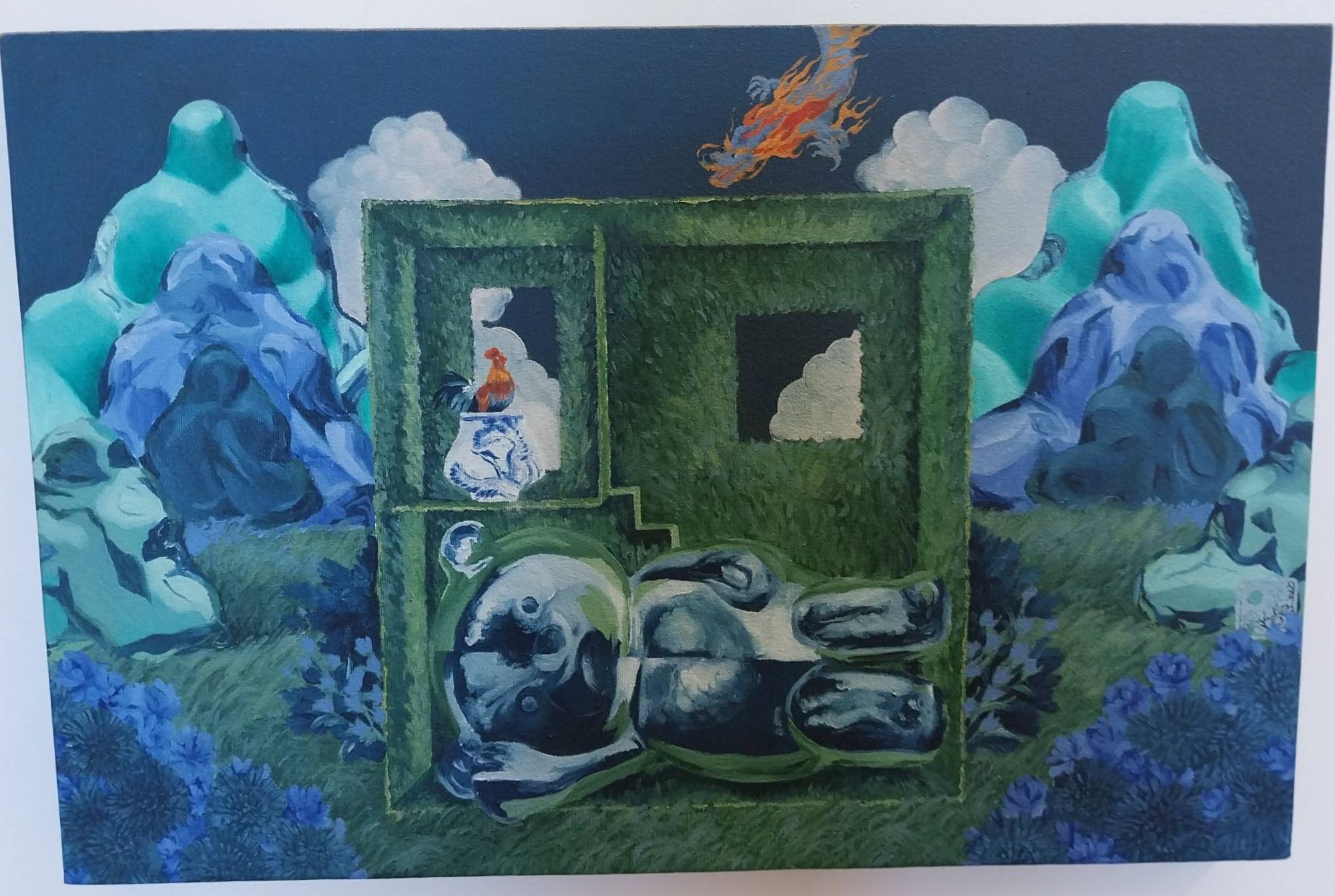 A painting by Patty Py for her solo show 