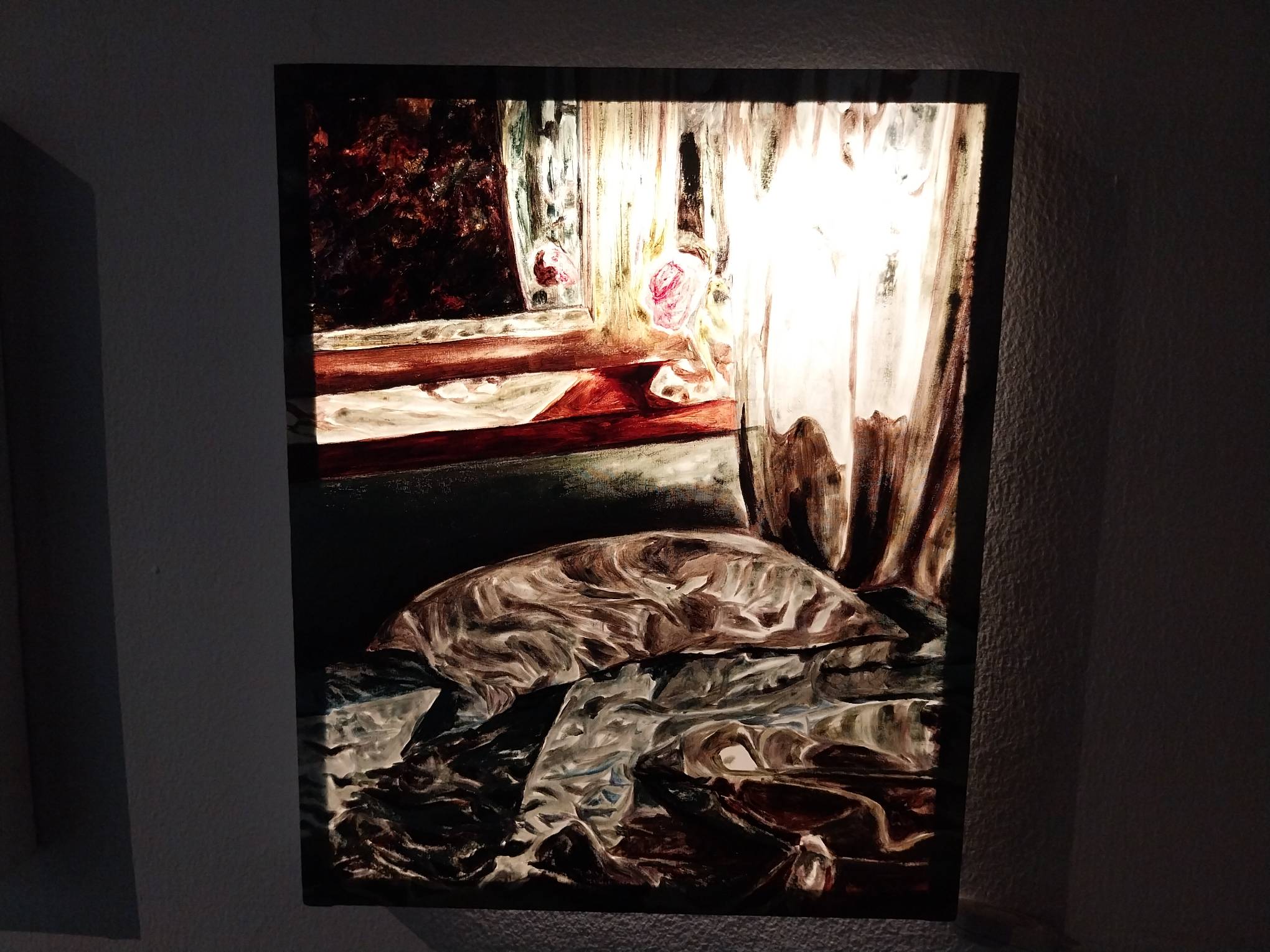 20241025_182240 - BluPrint Lightbox of a bedroom at morning by Ikang Gonzales for "Portals."