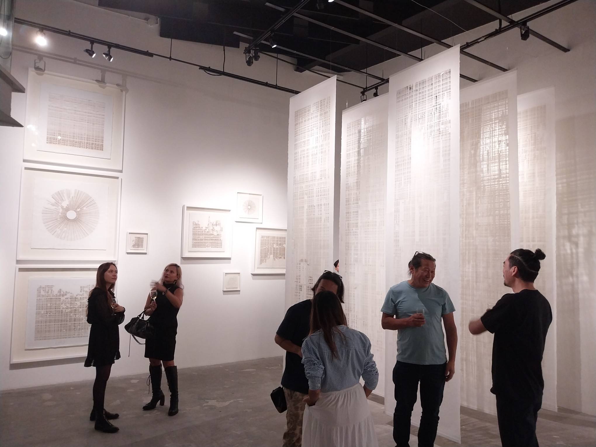 Opening of exhibit "Crisis in Meaning" by Wataru Sakuma at Modeka Art Gallery.