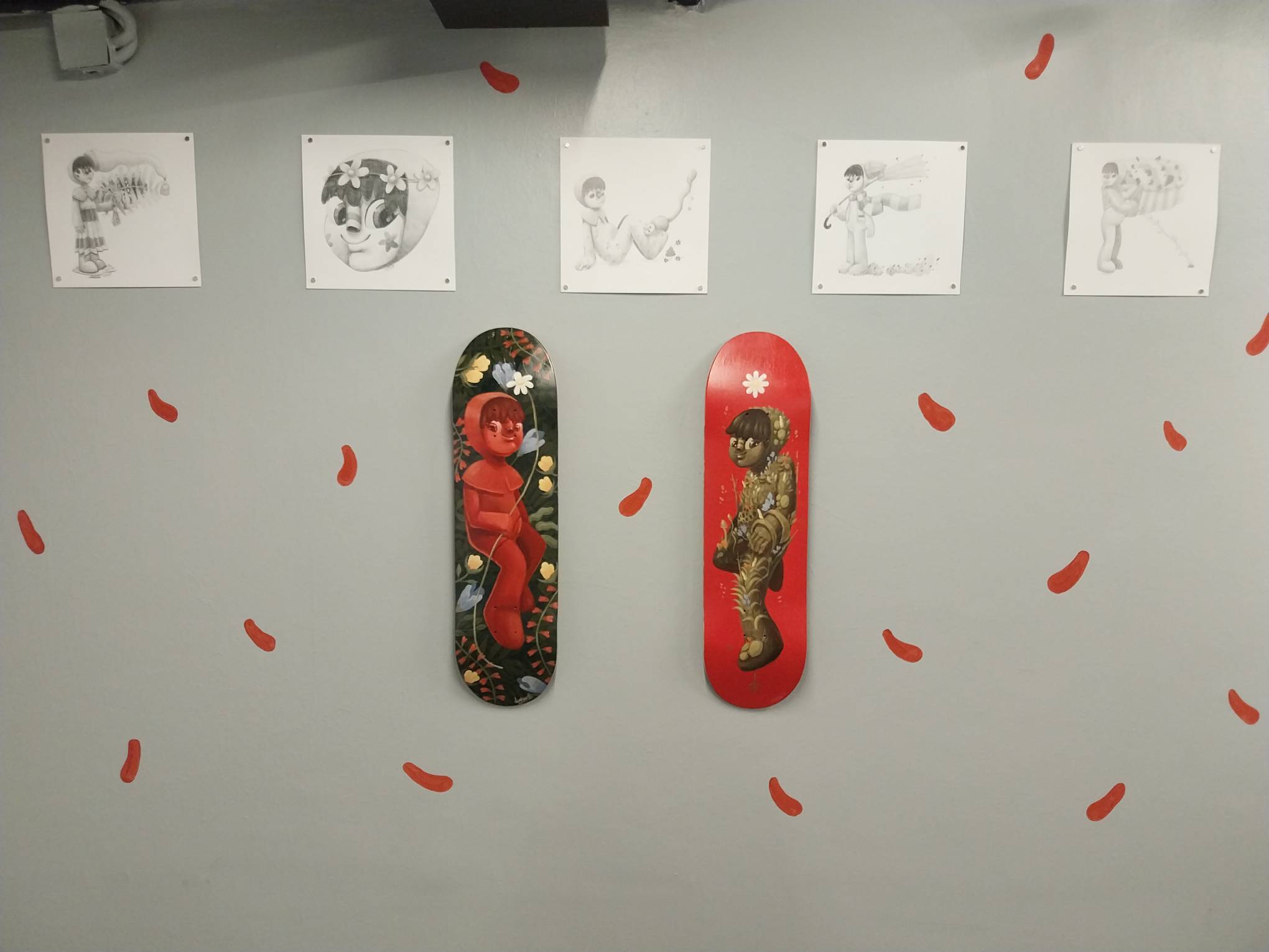 Works by Jesse Camacho for "Flower Power."