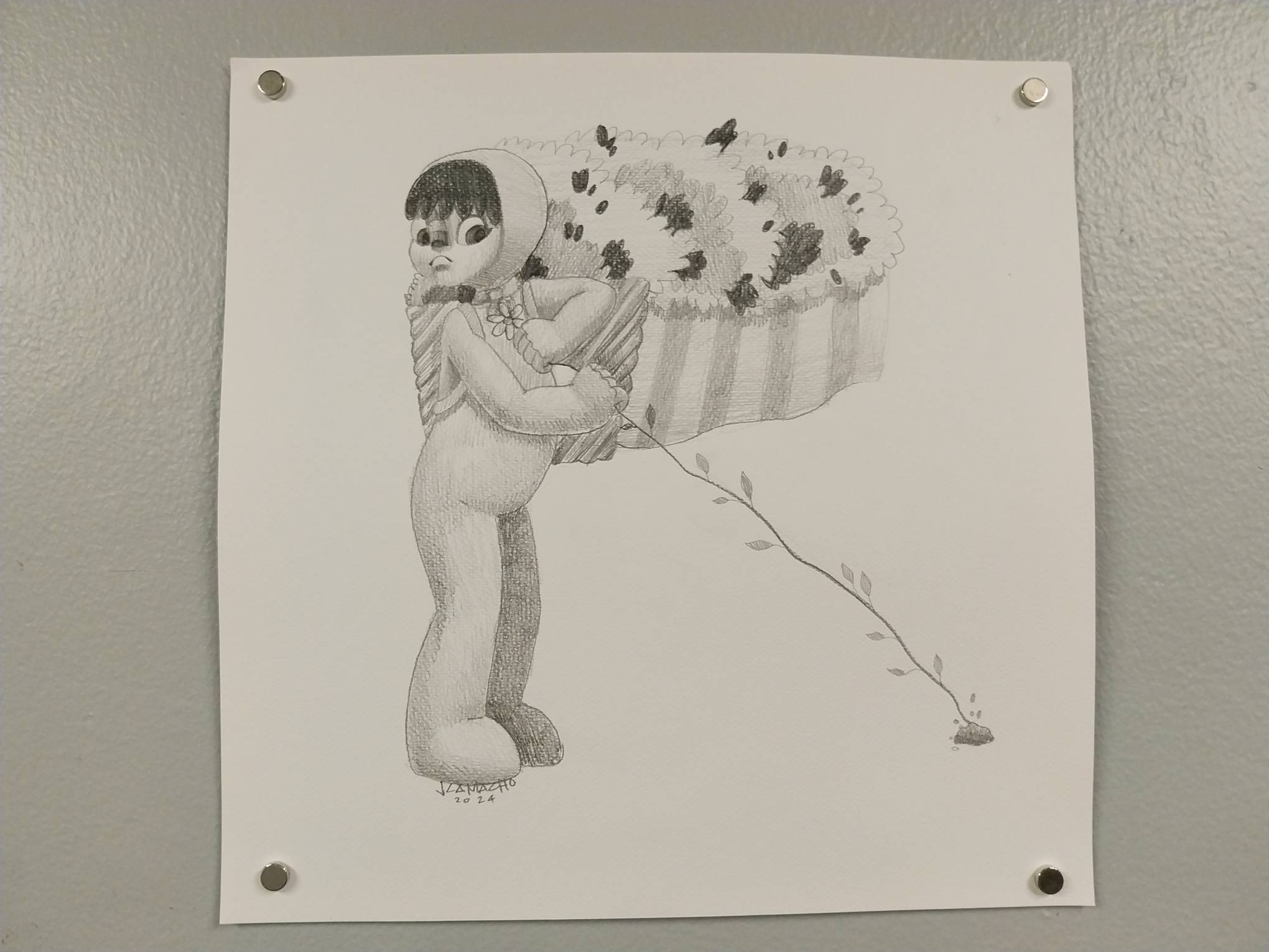 Sketch by Jesse Camacho for "Flower Power."