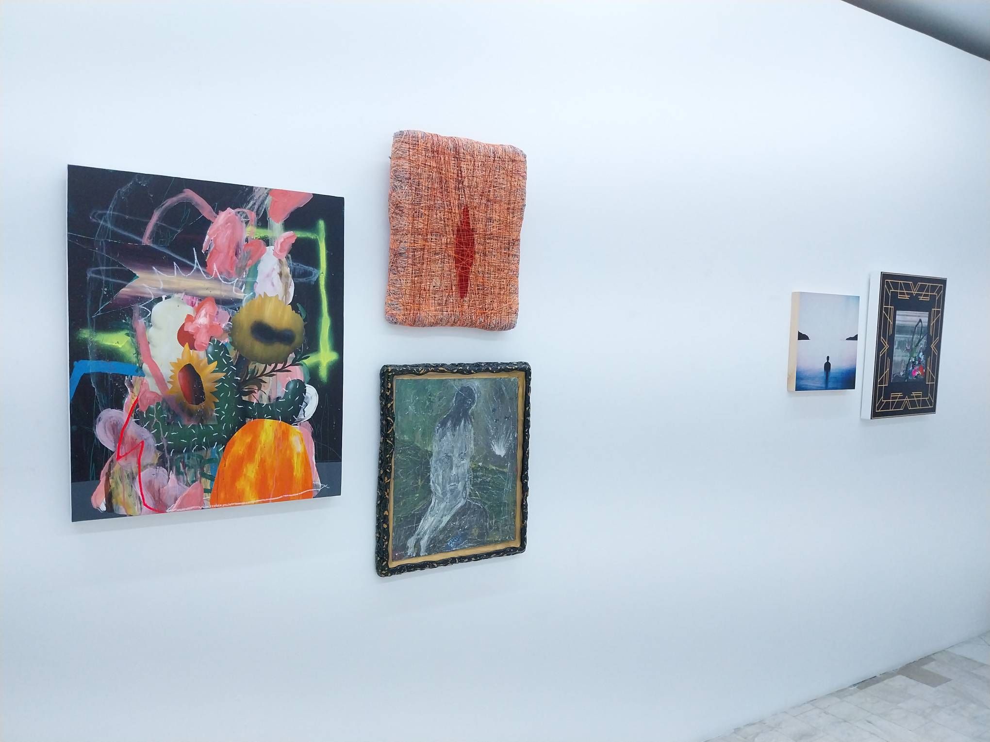 Five self-portrait works for "On the Self" at Faculty Projects.