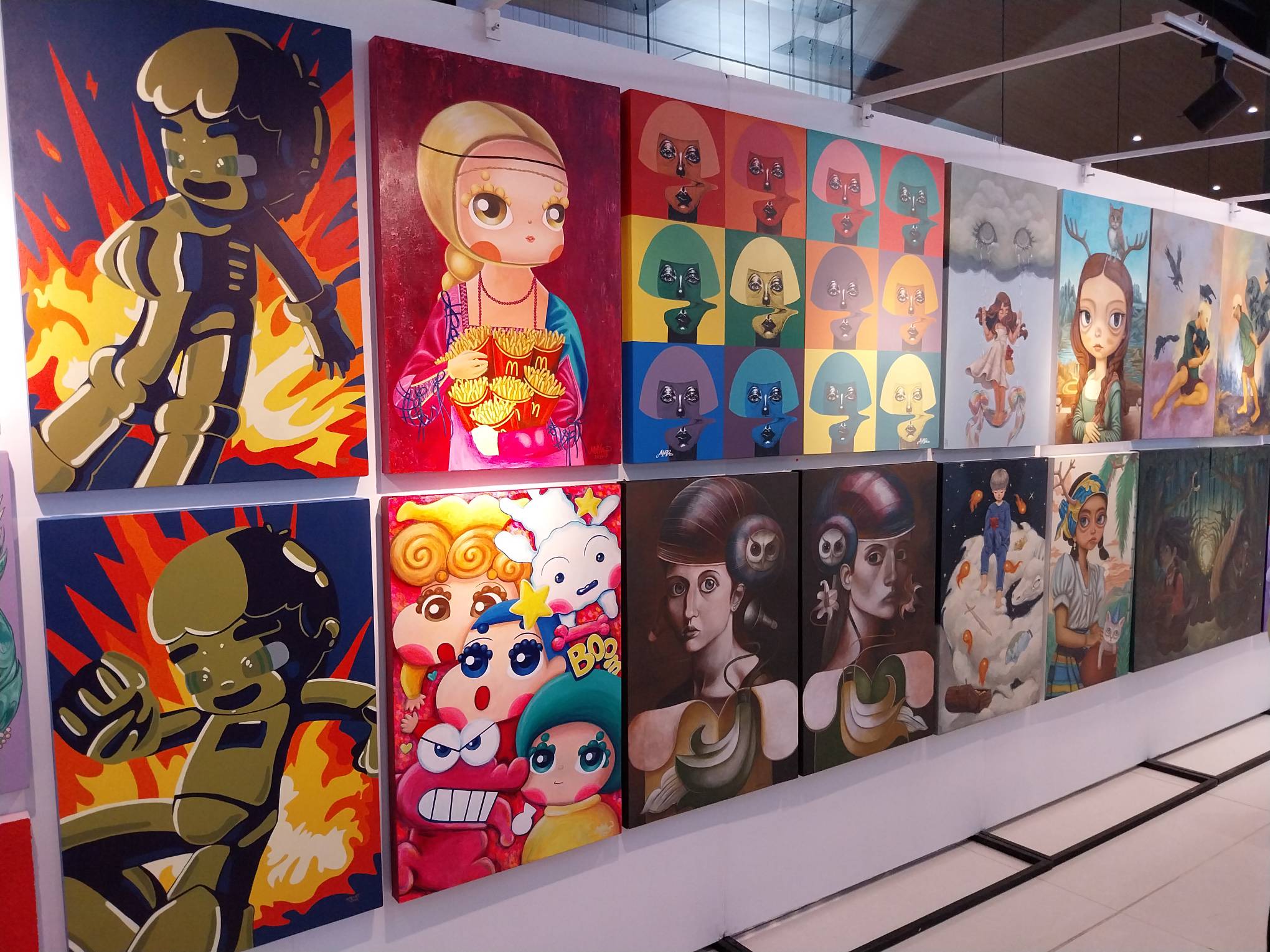 Many of the exhibited works at the New Wave section of Manila'Bang Show 2024.