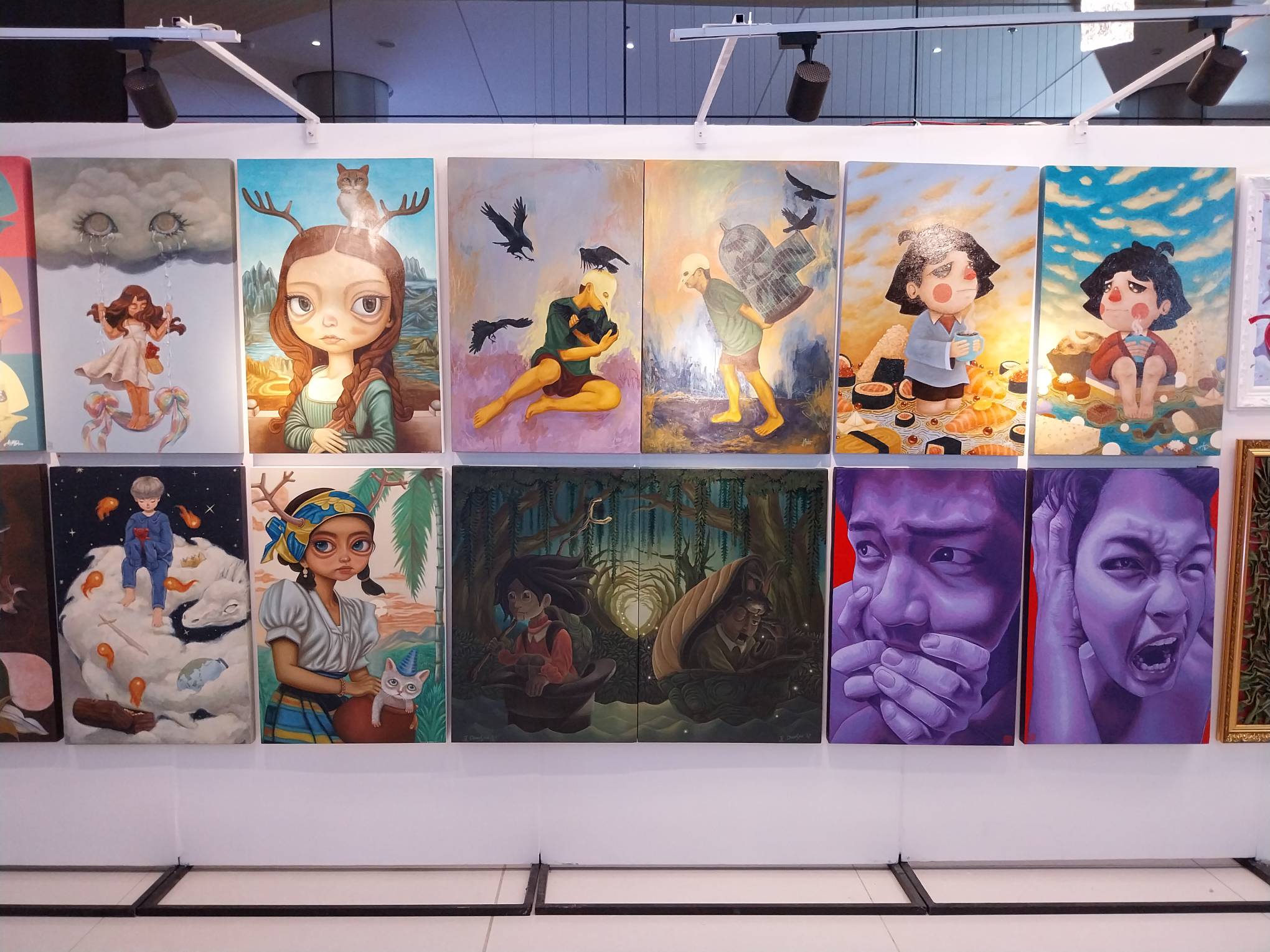 Many of the exhibited works at the New Wave section of Manila'Bang Show 2024.