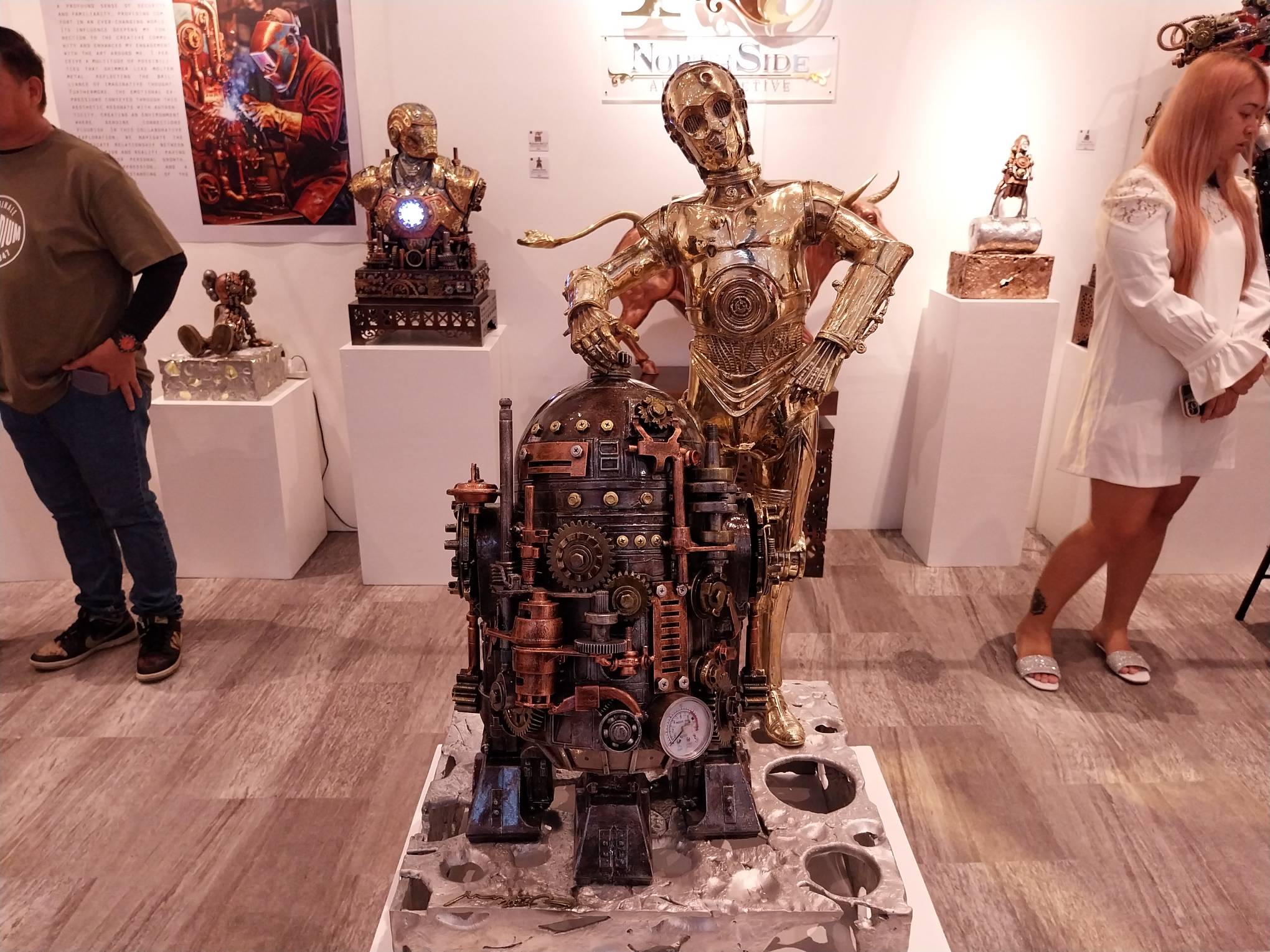 Steampunk sculptures for C3PO and R2D2 for Manila'Bang Show 2024.