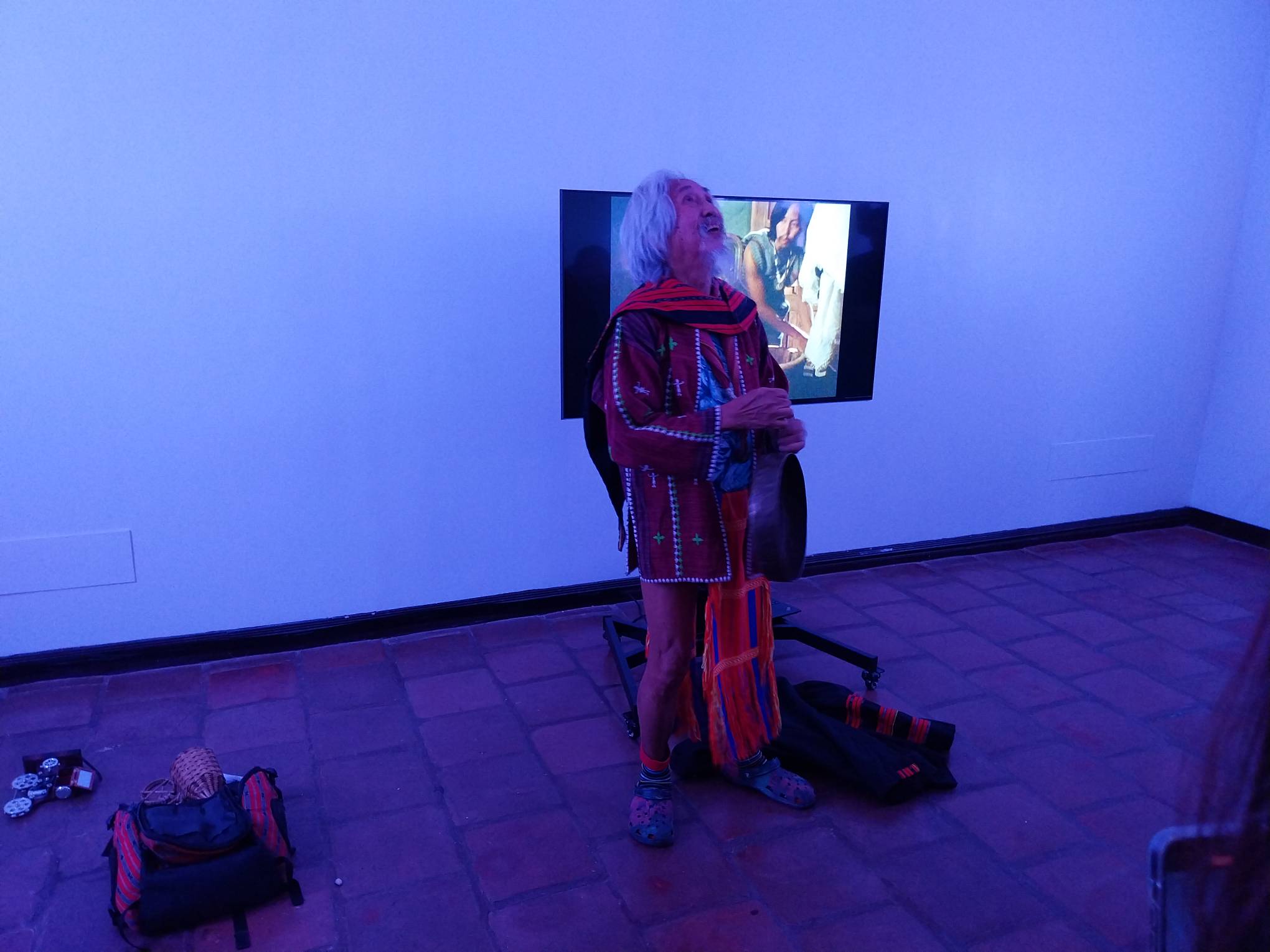 Kidlat Tahimik during "Wolves at the Door. Cosmic Encounters."