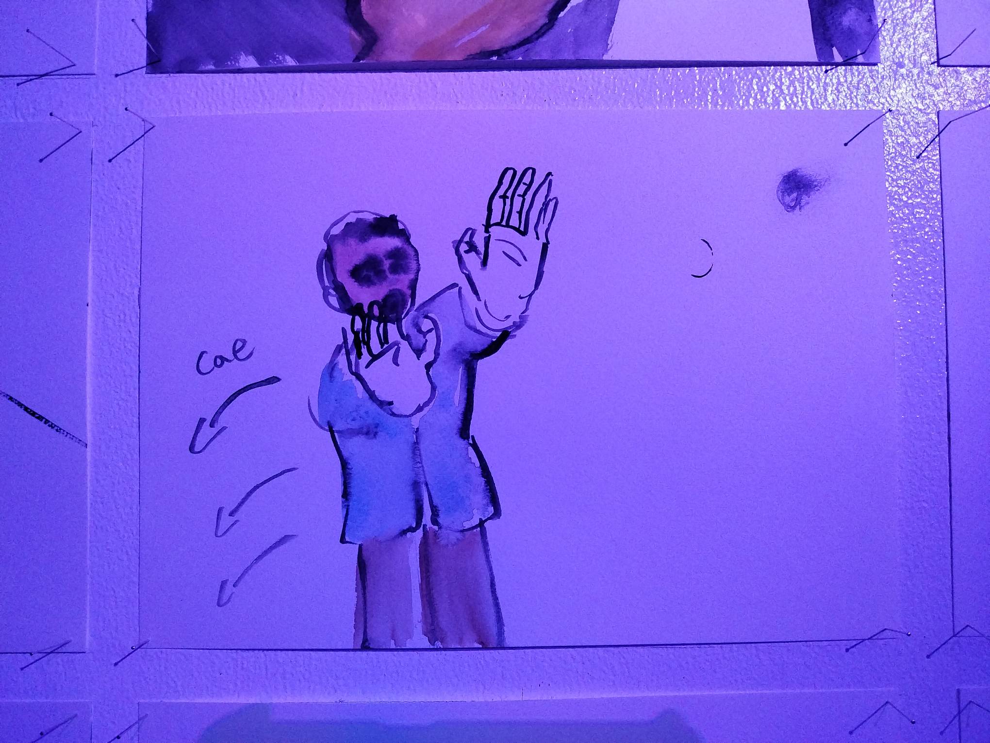 Watercolor painting by Enrique Marty.