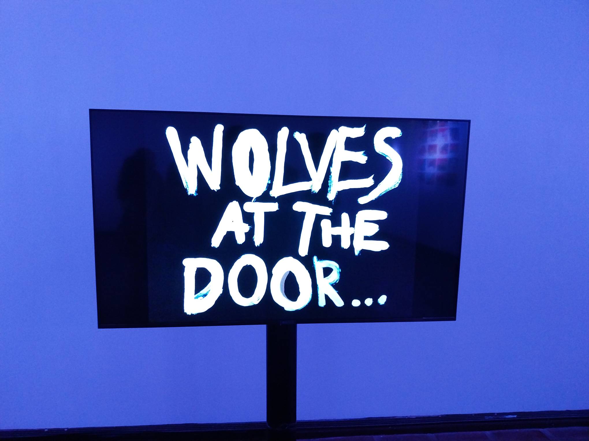 Title screen of "Wolves at the Door" by Enrique Marty.