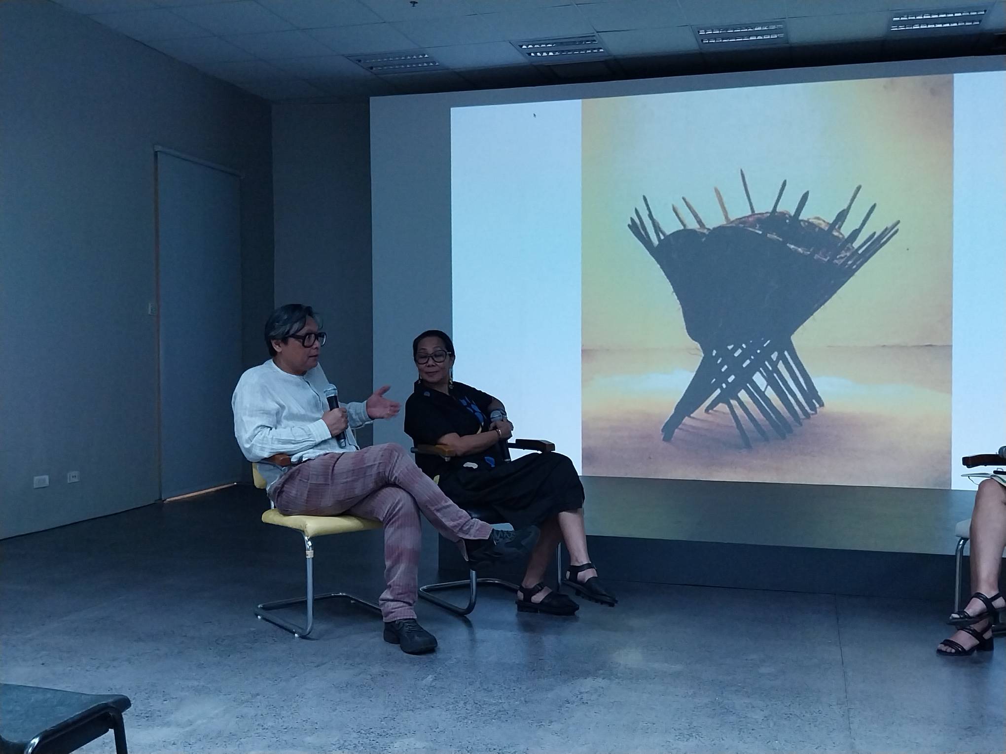 The Aquilizans with "The Dream Boat" on screen.