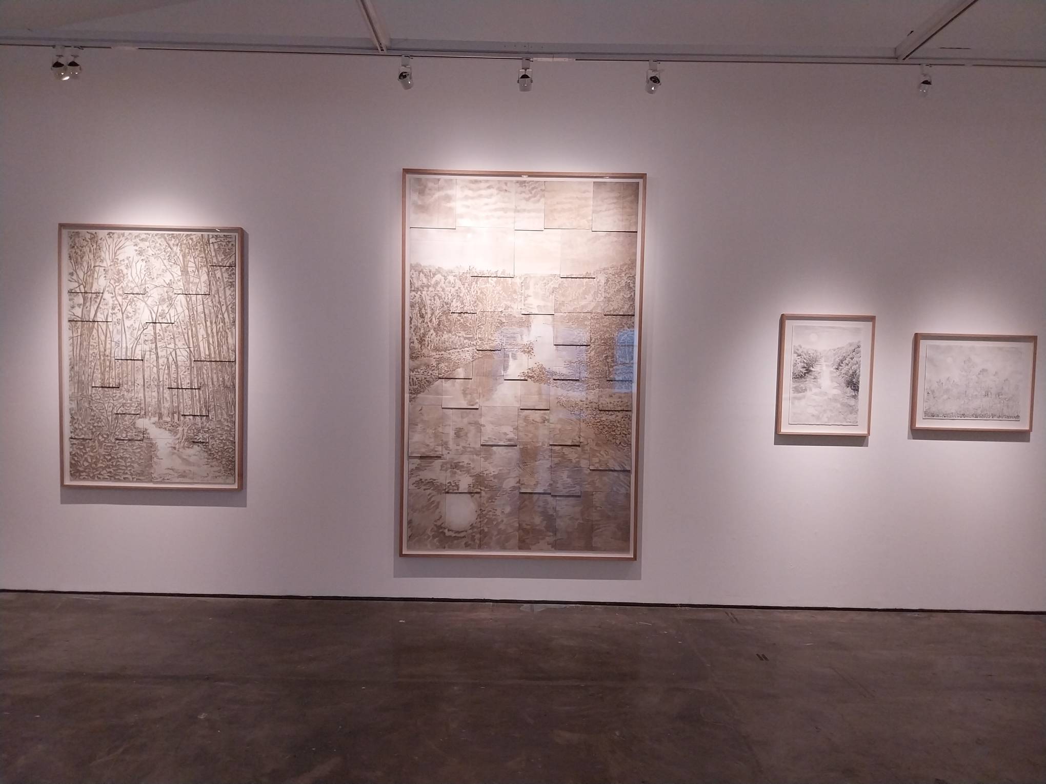 Four works by Jill Paz for "Revirescence."