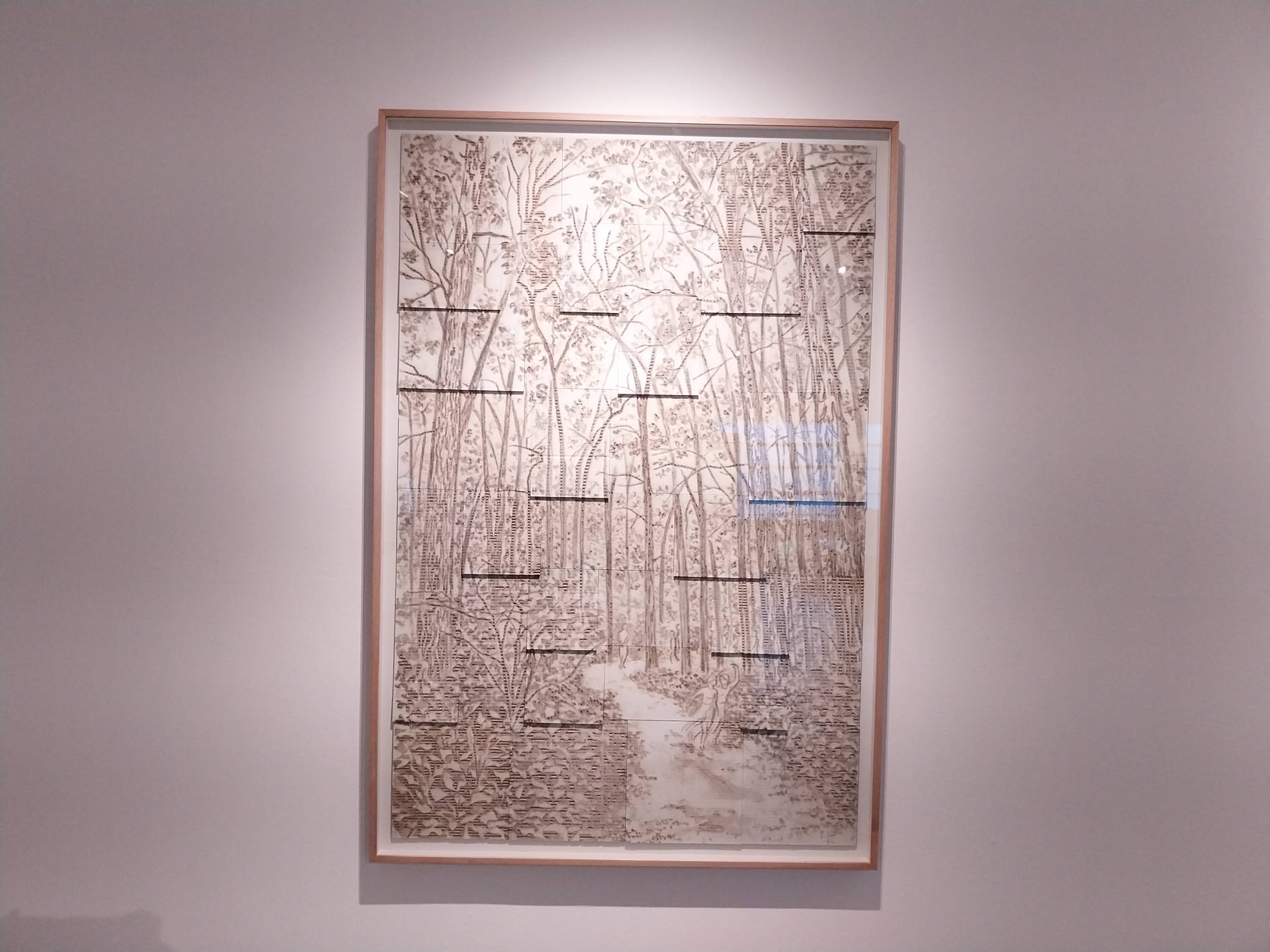 Cardboard engraved work by Jill Paz.