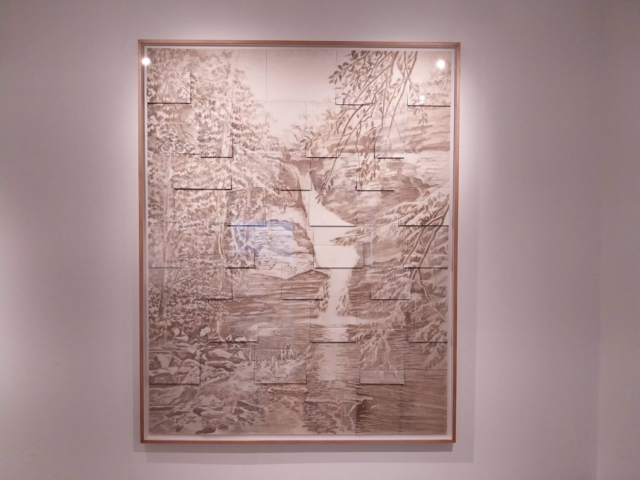 Cardboard engraved work by Jill Paz.