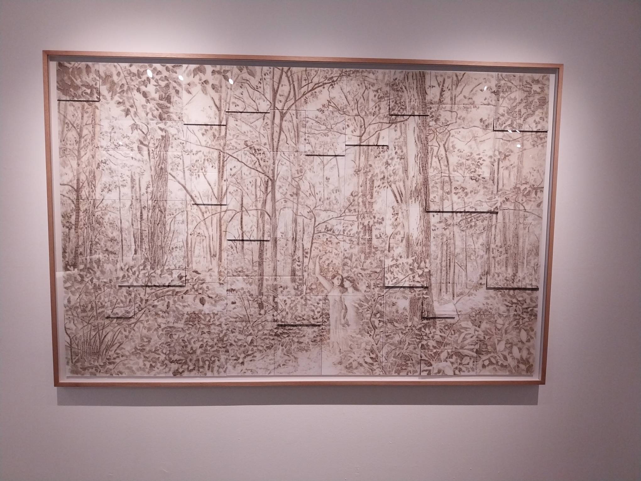 A cardboard engraved work by Jill Paz for "Revirescence."