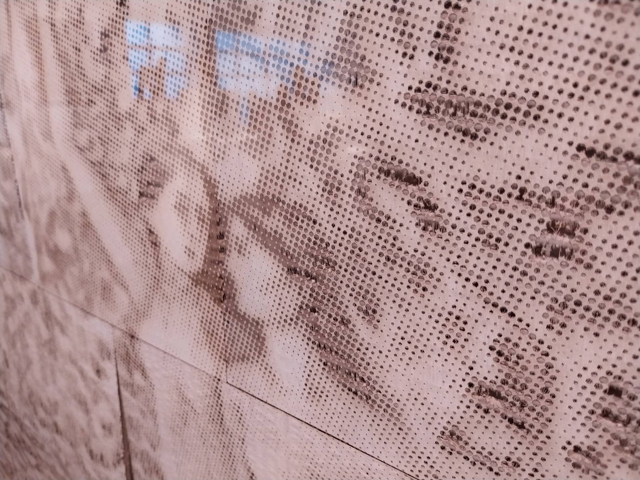 Some of the details on the cardboard laser-engraved works at "Revirescence."