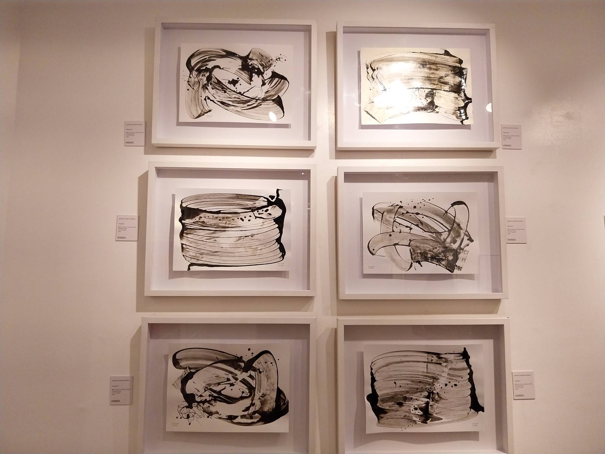 Six paintings by Janice Liuson-Young for "Everything is Blooming Most Recklessly."