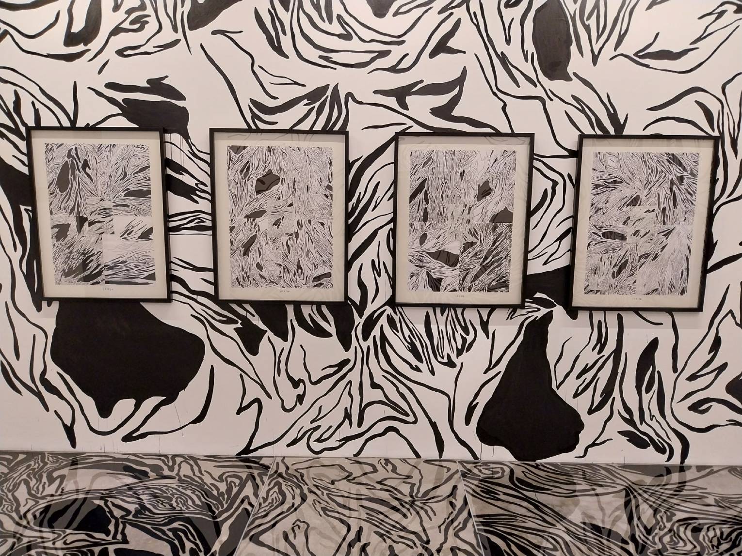 Four paintings by Isabel Santos for "To See A Landscape As It Is."