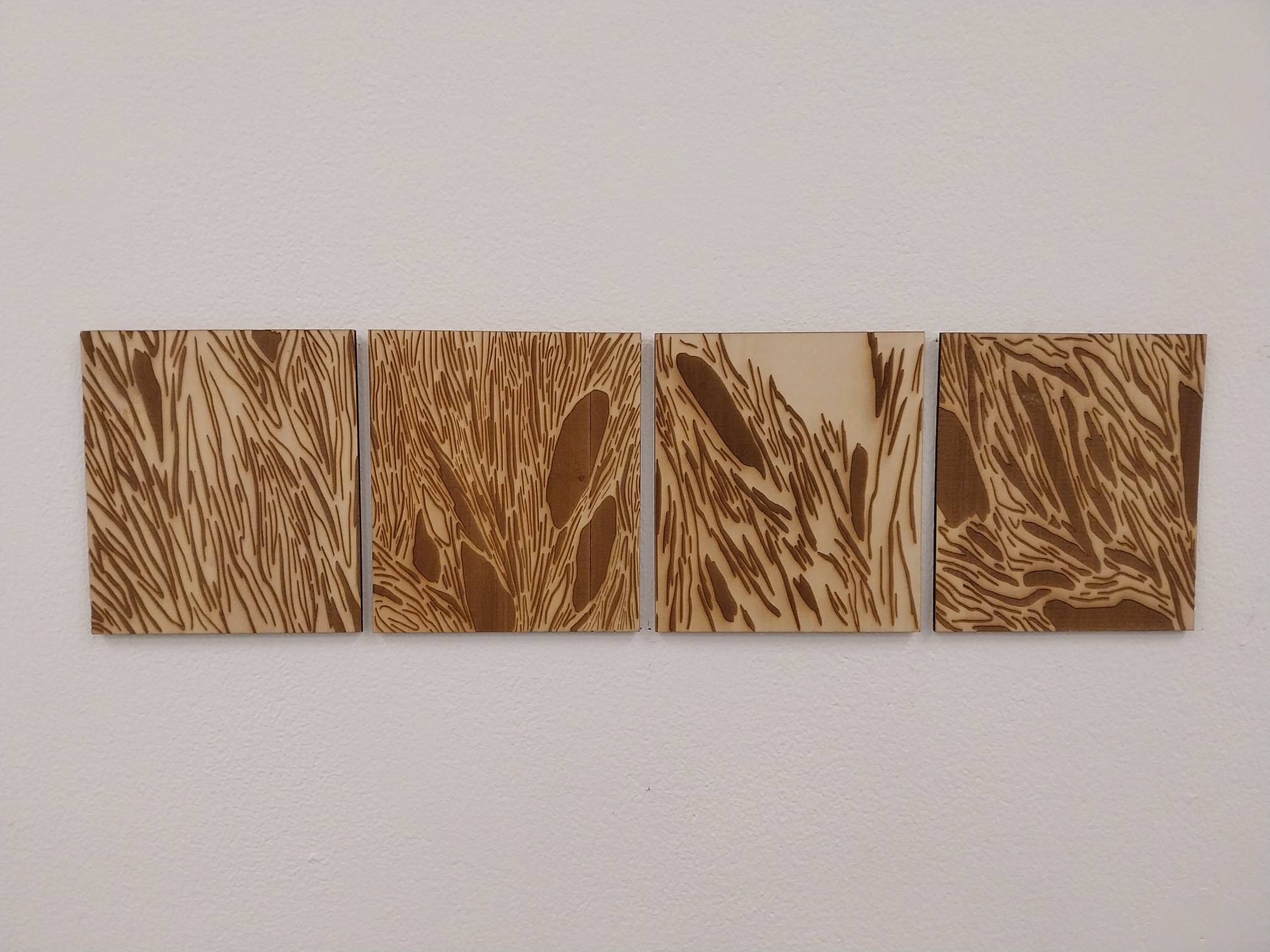 "Rammed in My Head I-IV" by Isabel Santos.