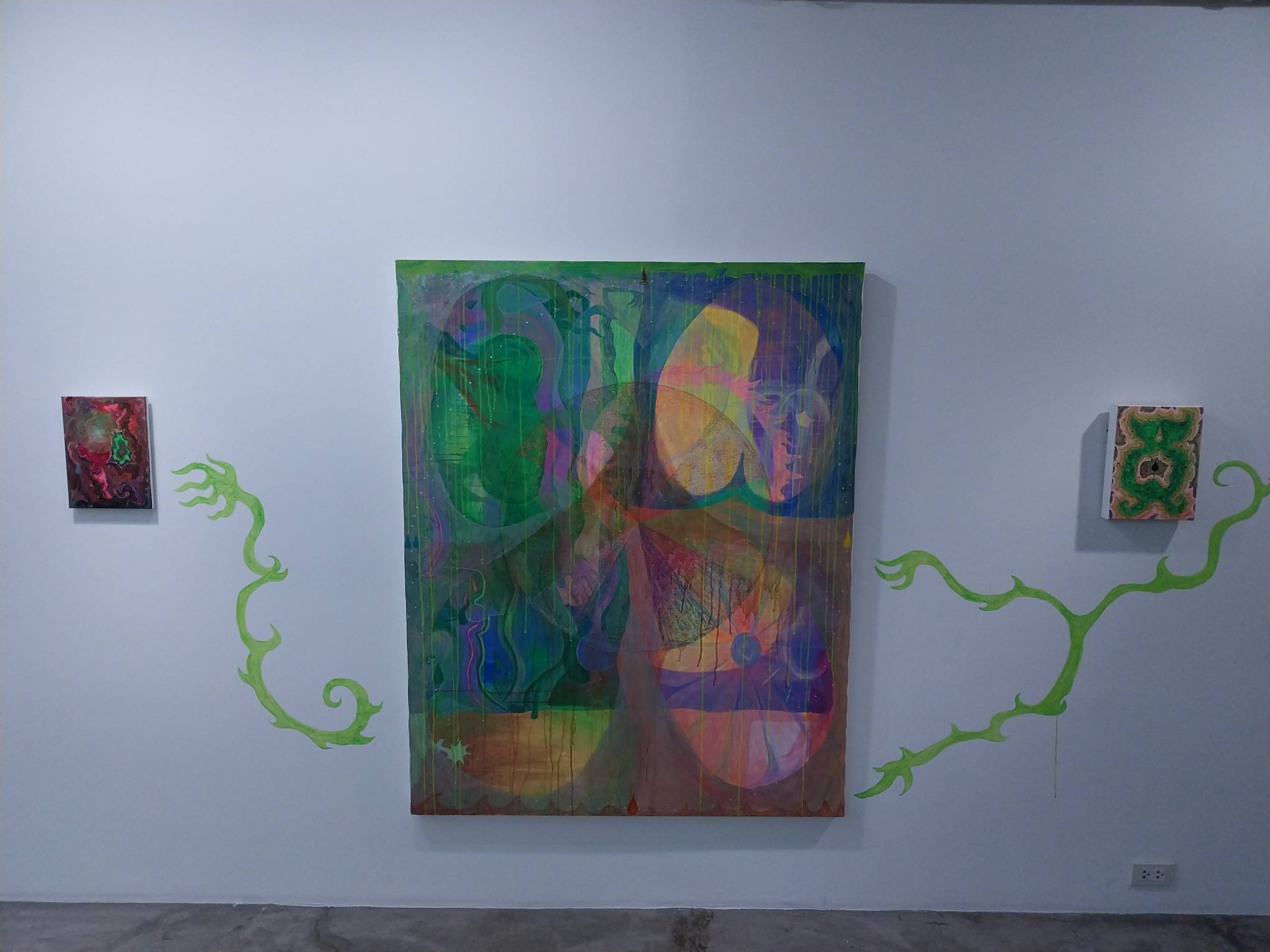 Three paintings by Catalina Africa for "Spirit Ecologies."