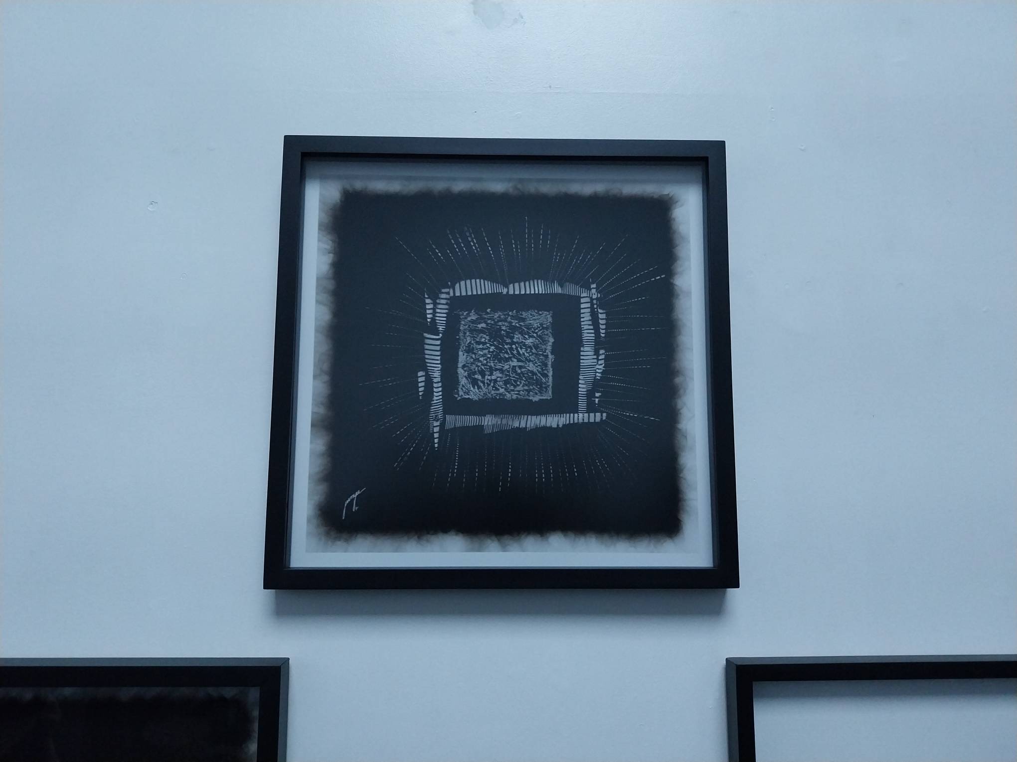 Painting by Junyee mimicking a microchip.