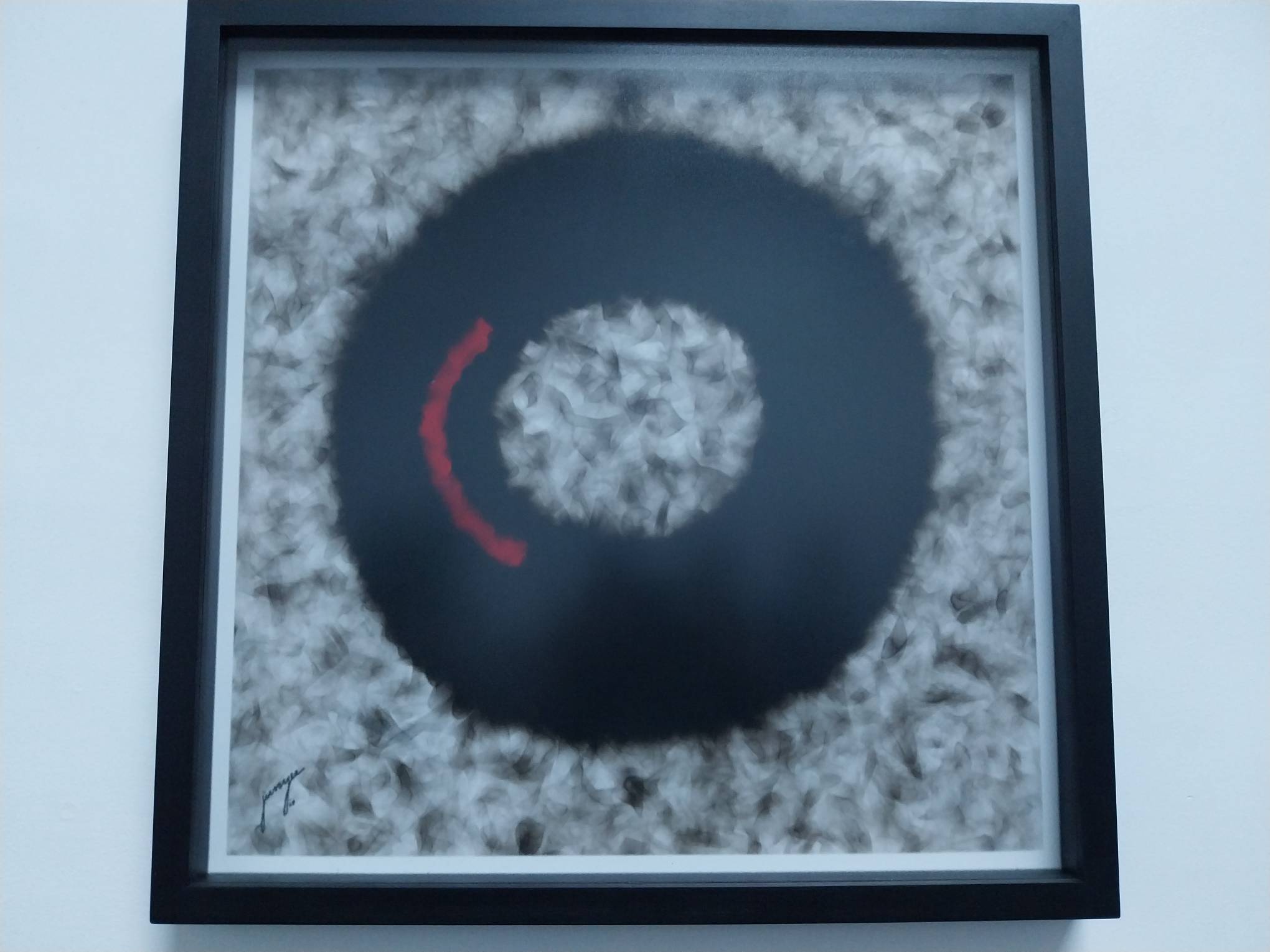 One painting by Junyee mimicking a CD Drive.