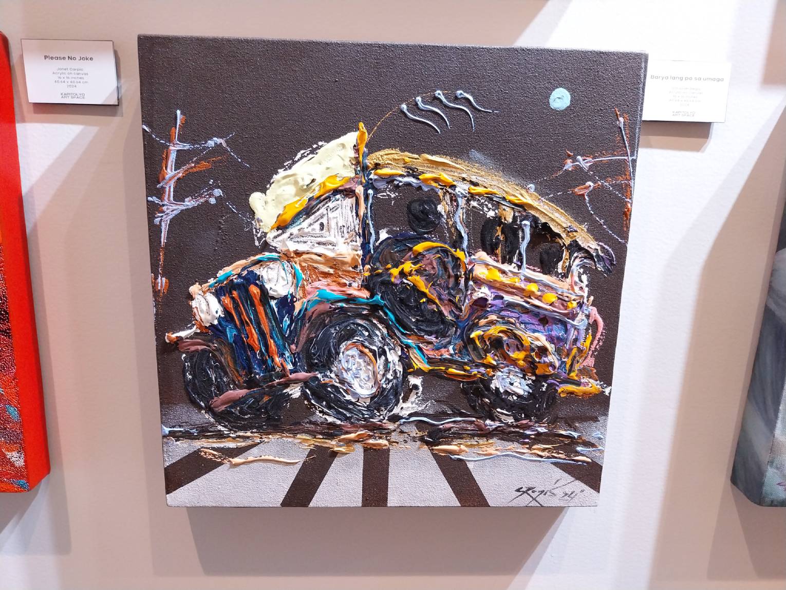 Painting of a jeepney for "Projekt Kapitolyo."