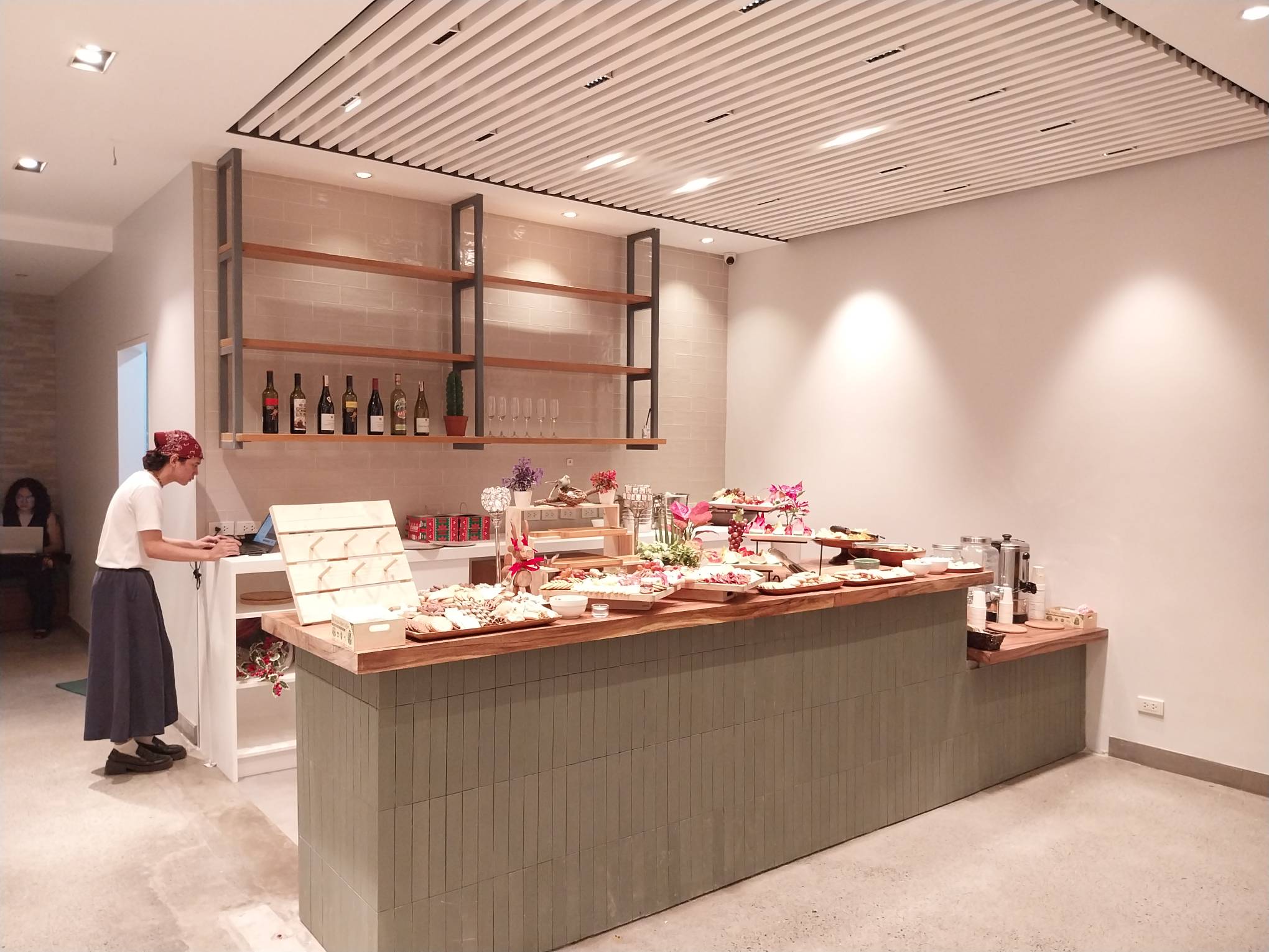 Kitchen and cafe area of the building. 