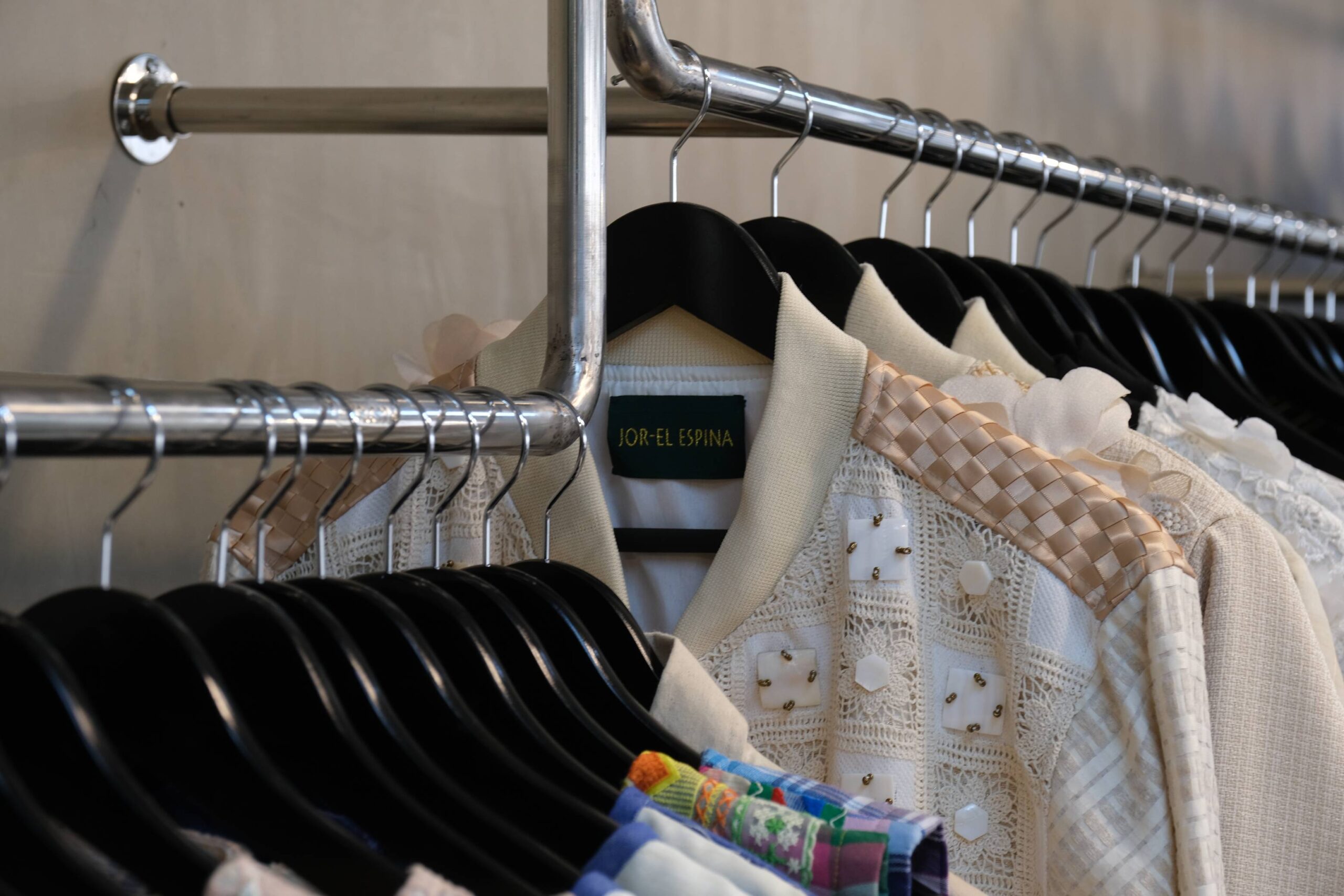 Clothing being sold at Jor-El Espina Atelier. 