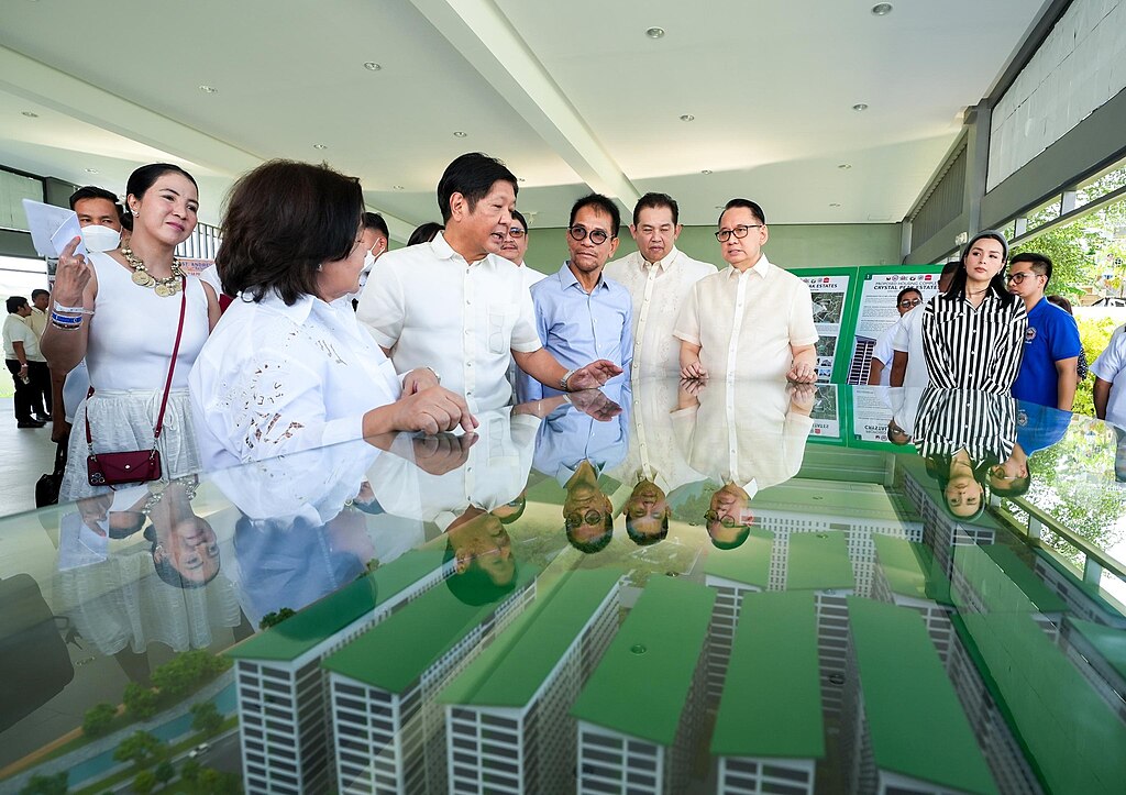 President Ferdinand Marcos, Jr. inspecting a socialized housing project in Pampanga. Photo by Presidential Communications Office. Source: Wikimedia Commons.