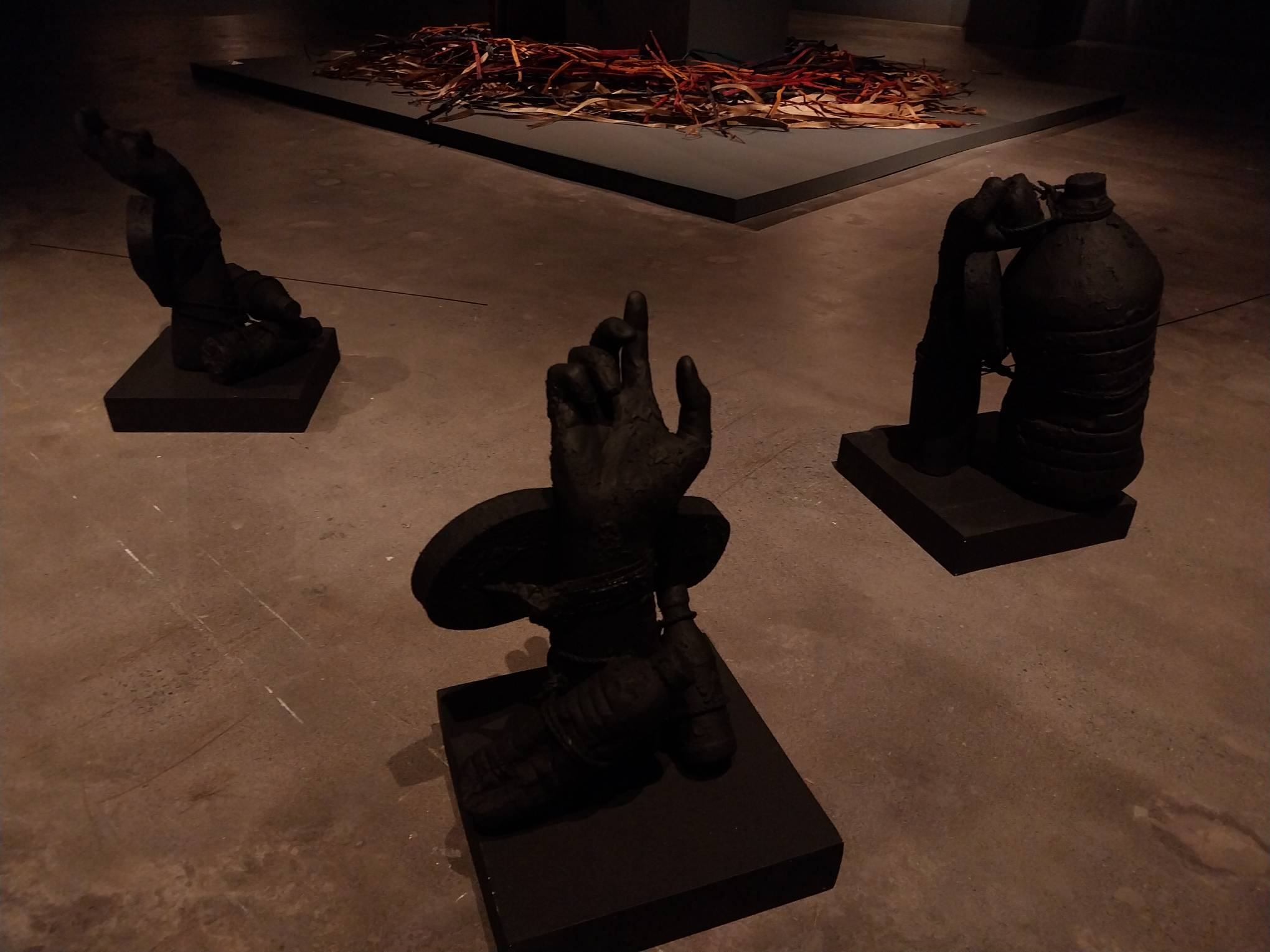 20250107_092645 - BluPrint Three black sculptures by Ateneo Art Awards winner Ronson Culibrina.