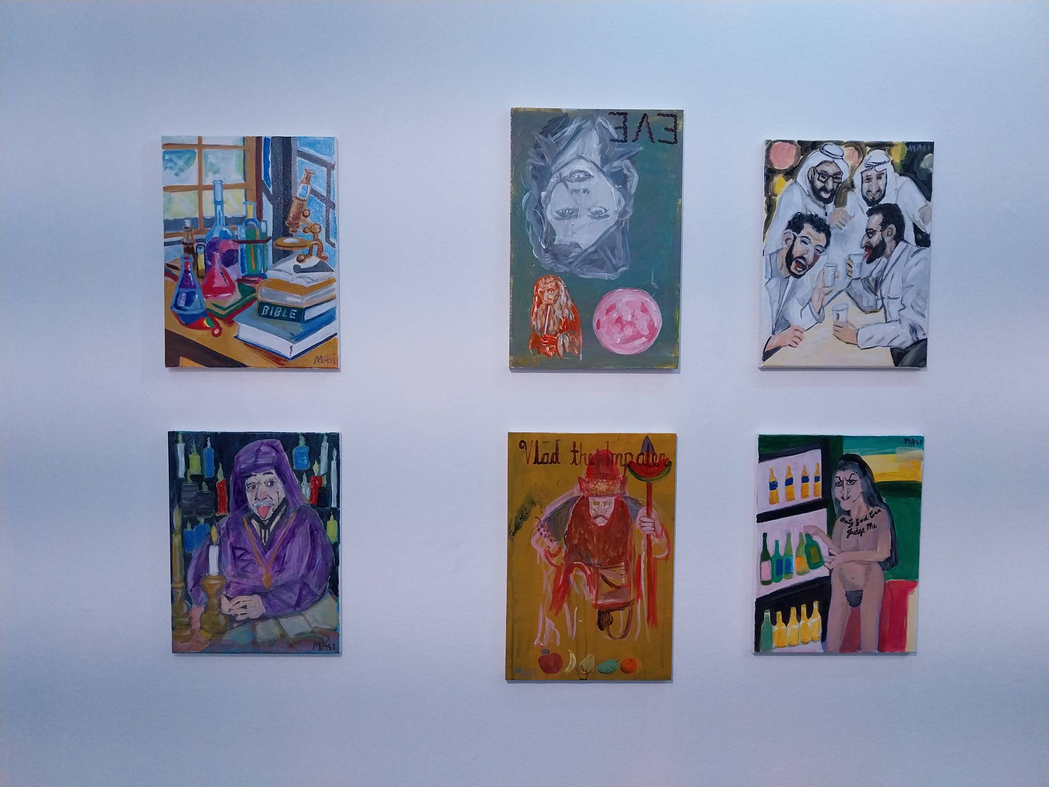 Six paintings by Masi Oliveria for Artinformal Gallery.