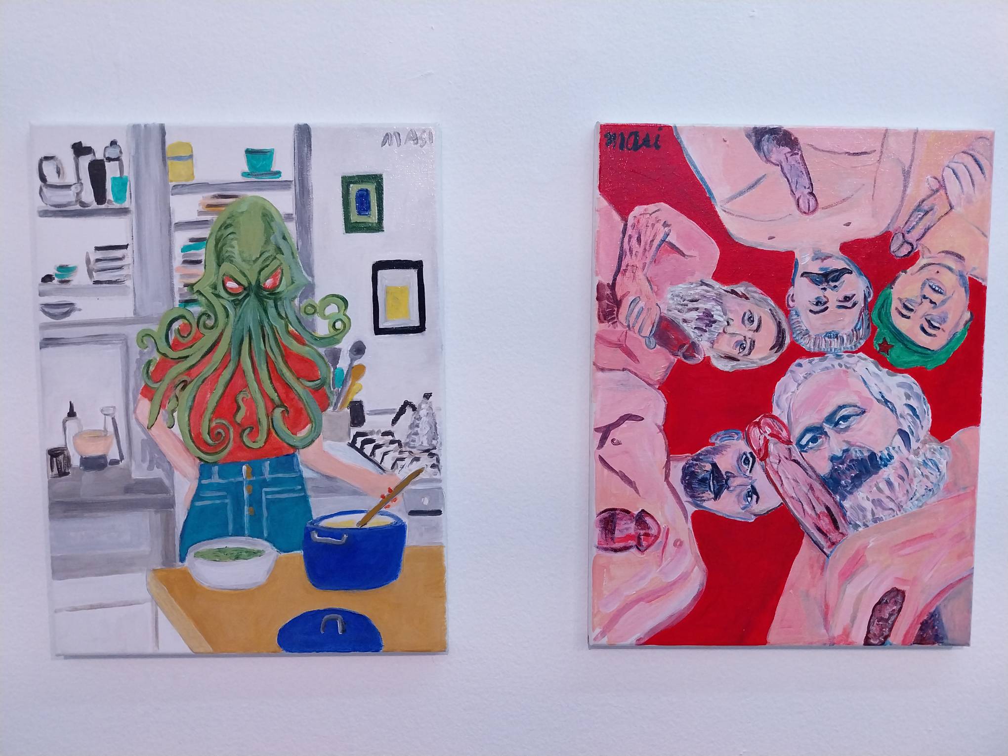 Two paintings by Masi Oliveria for Artinformal Gallery.