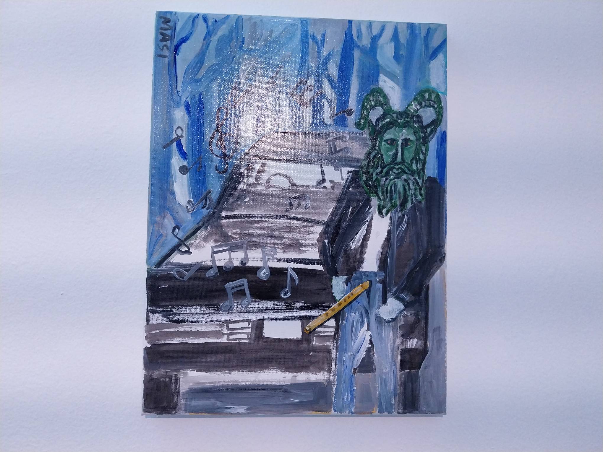 A painting paying homage to Kendrick Lamar's "GNX."