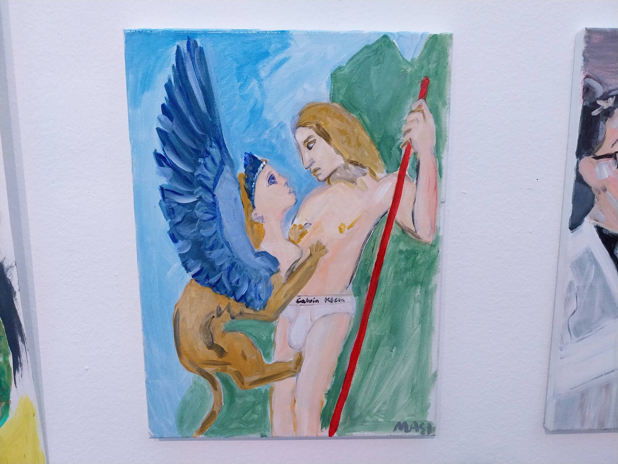 A work by Masi Oliveria linked with mythological images.