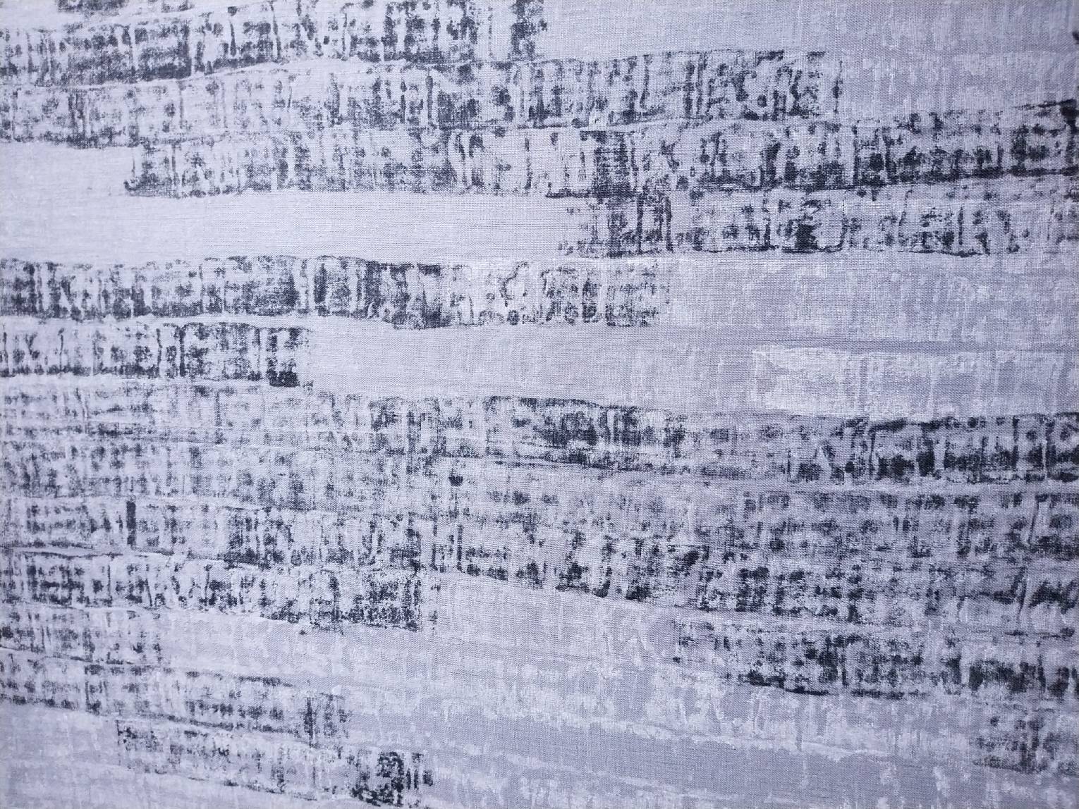 Detailed work at the white-and-black layering for "A Glimpse Across The Fleeting Light."