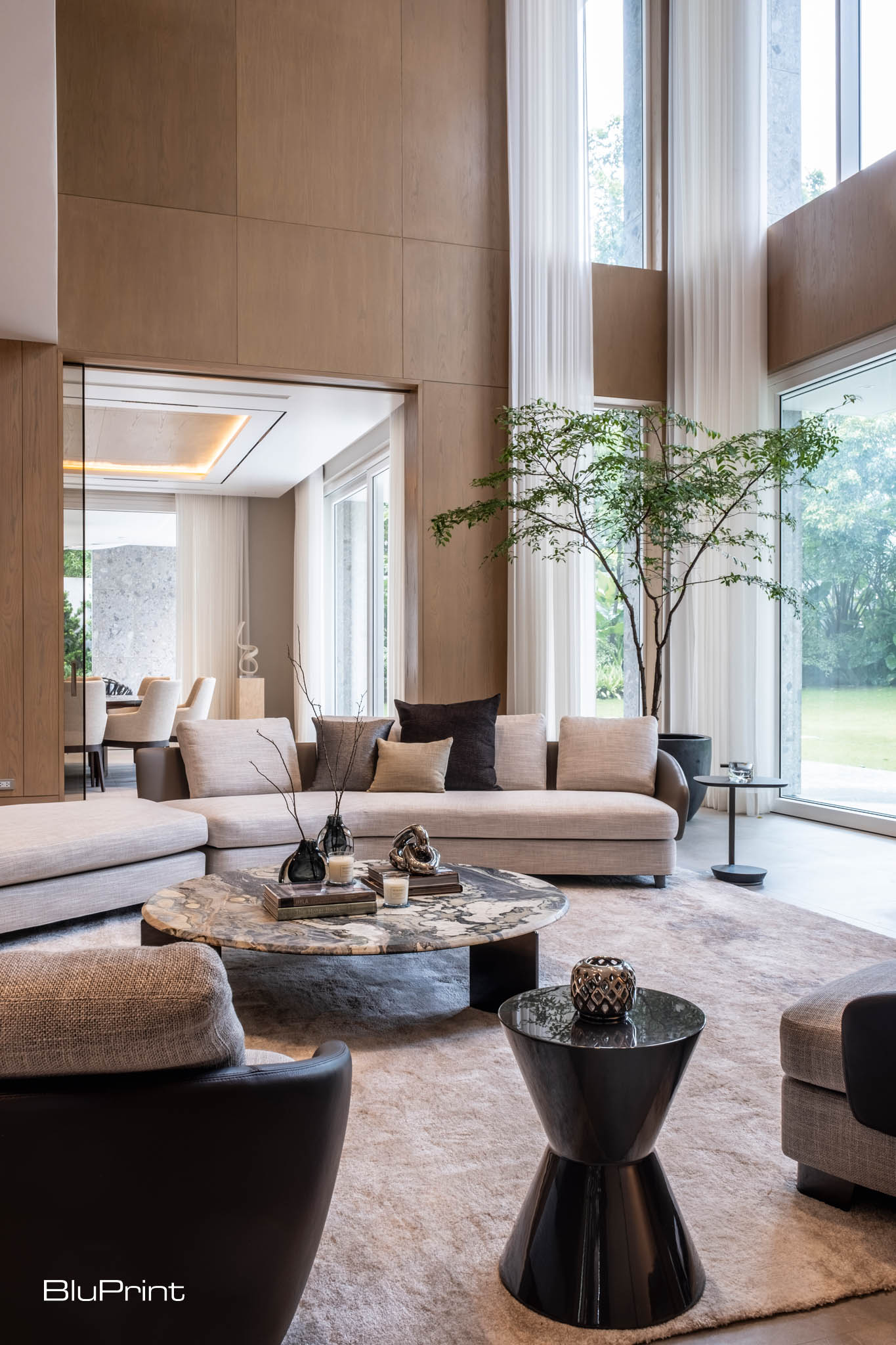 Beauty in Subtlety by Nazareno Architecture + Design. Nazareno shares that the living area is designed for entertaining, with the pieces intended to be used, not merely showcased.