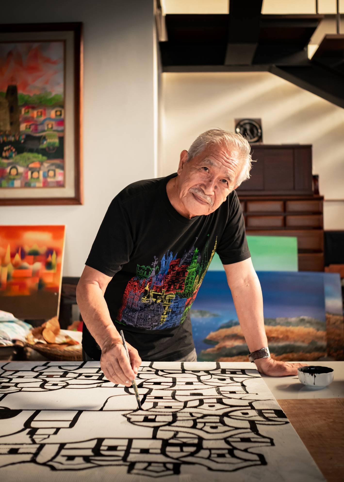 Portrait of artist Manuel Baldemor.