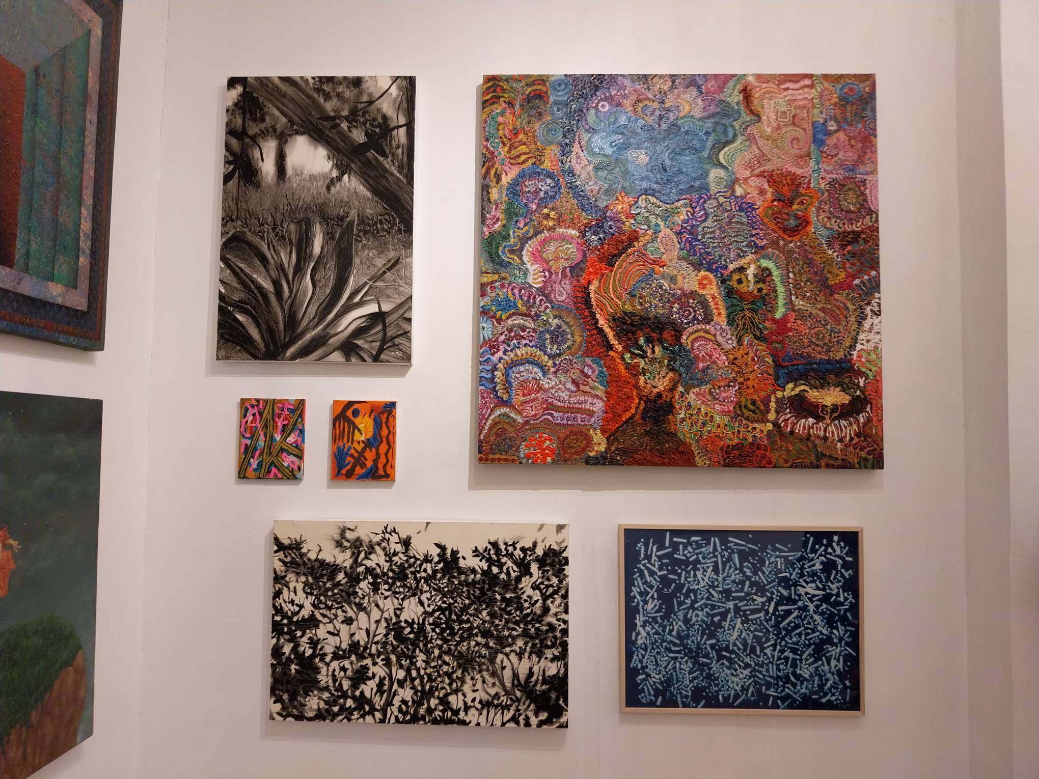 Works by Aleng Lukresya and Neil Atienza for "Now/Here."