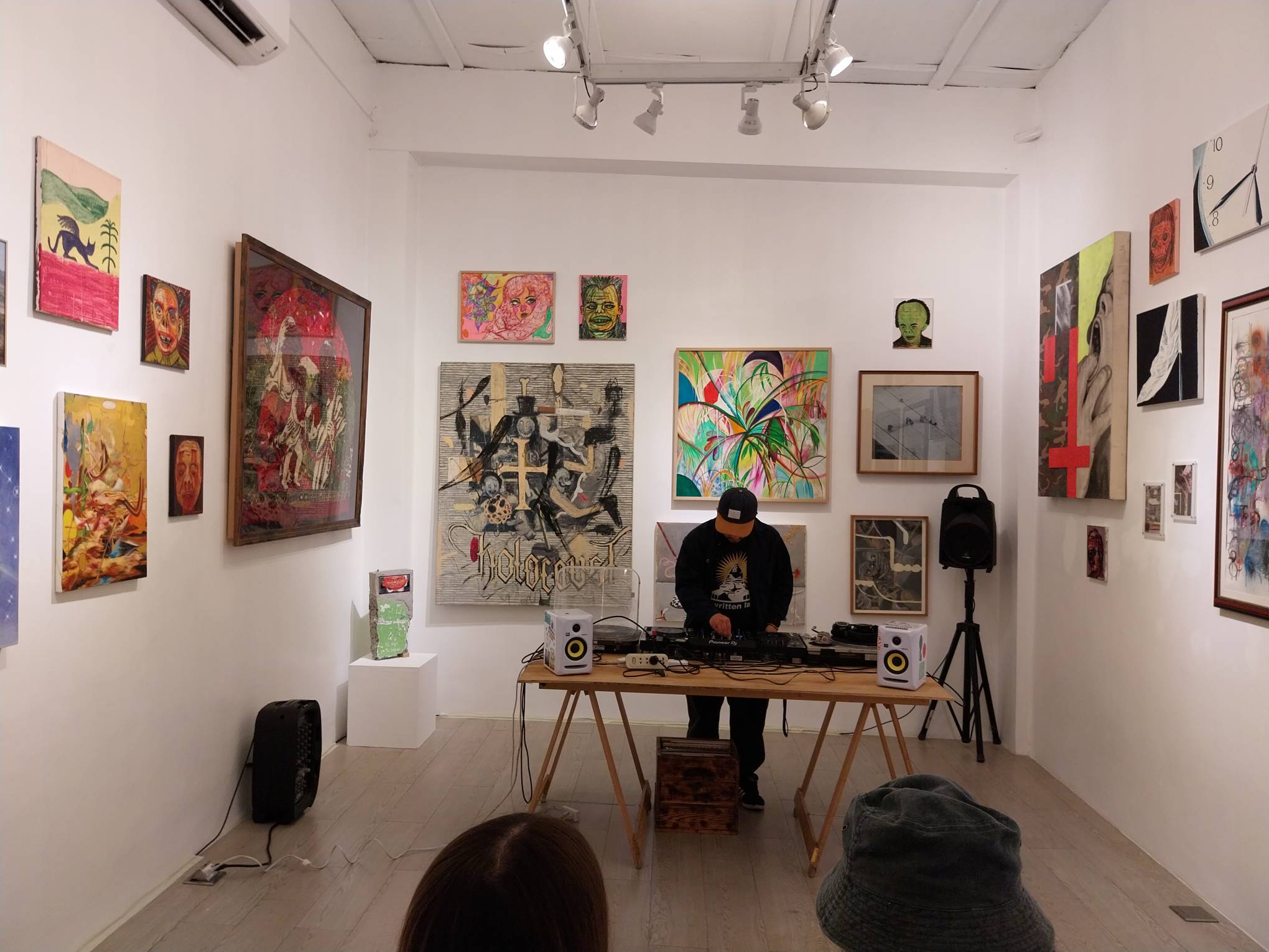 Some of the exhibited works during the opening of "Now/Here" at Bunso Gallery.