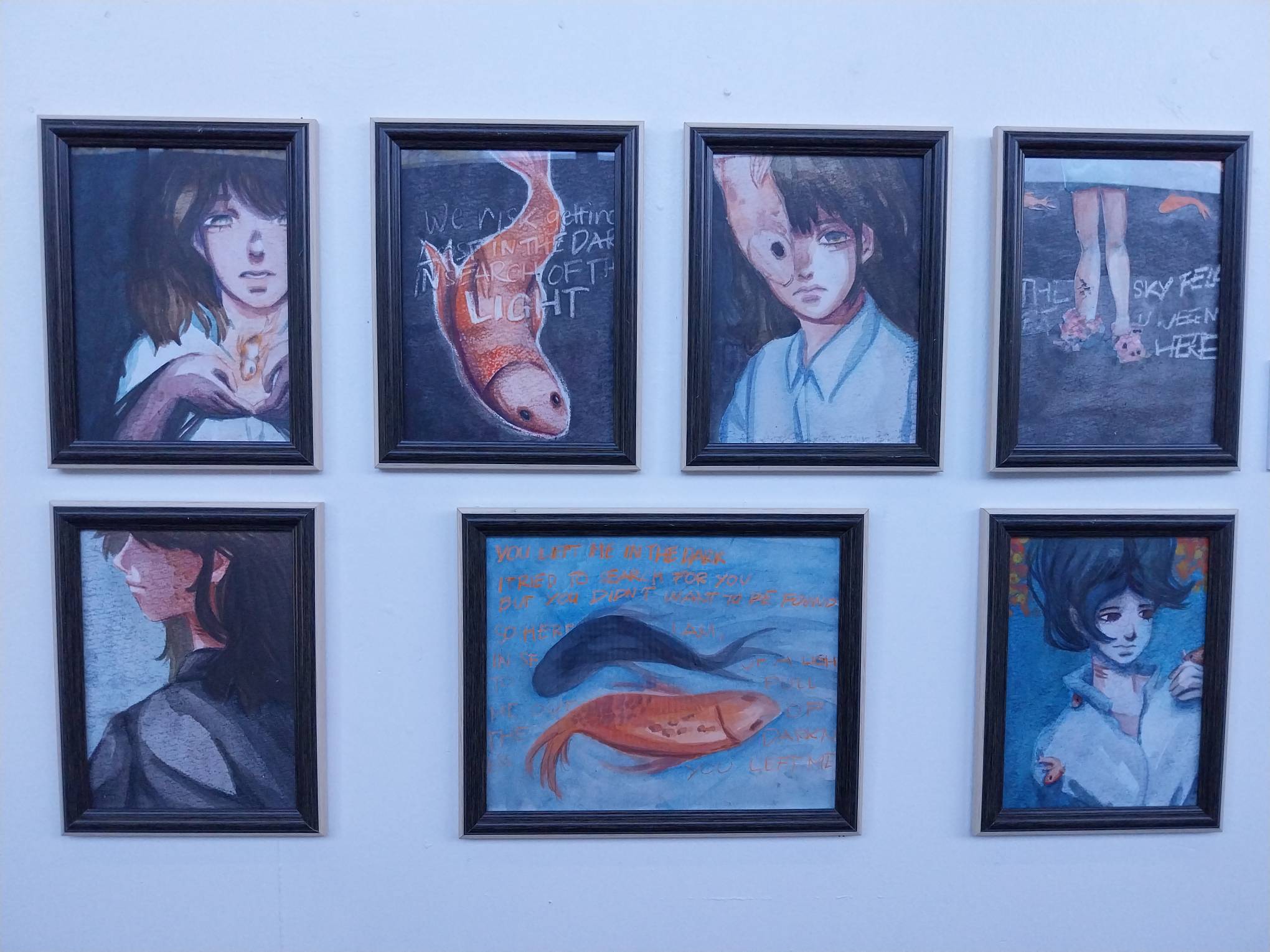 Seven works by Riva Awat.