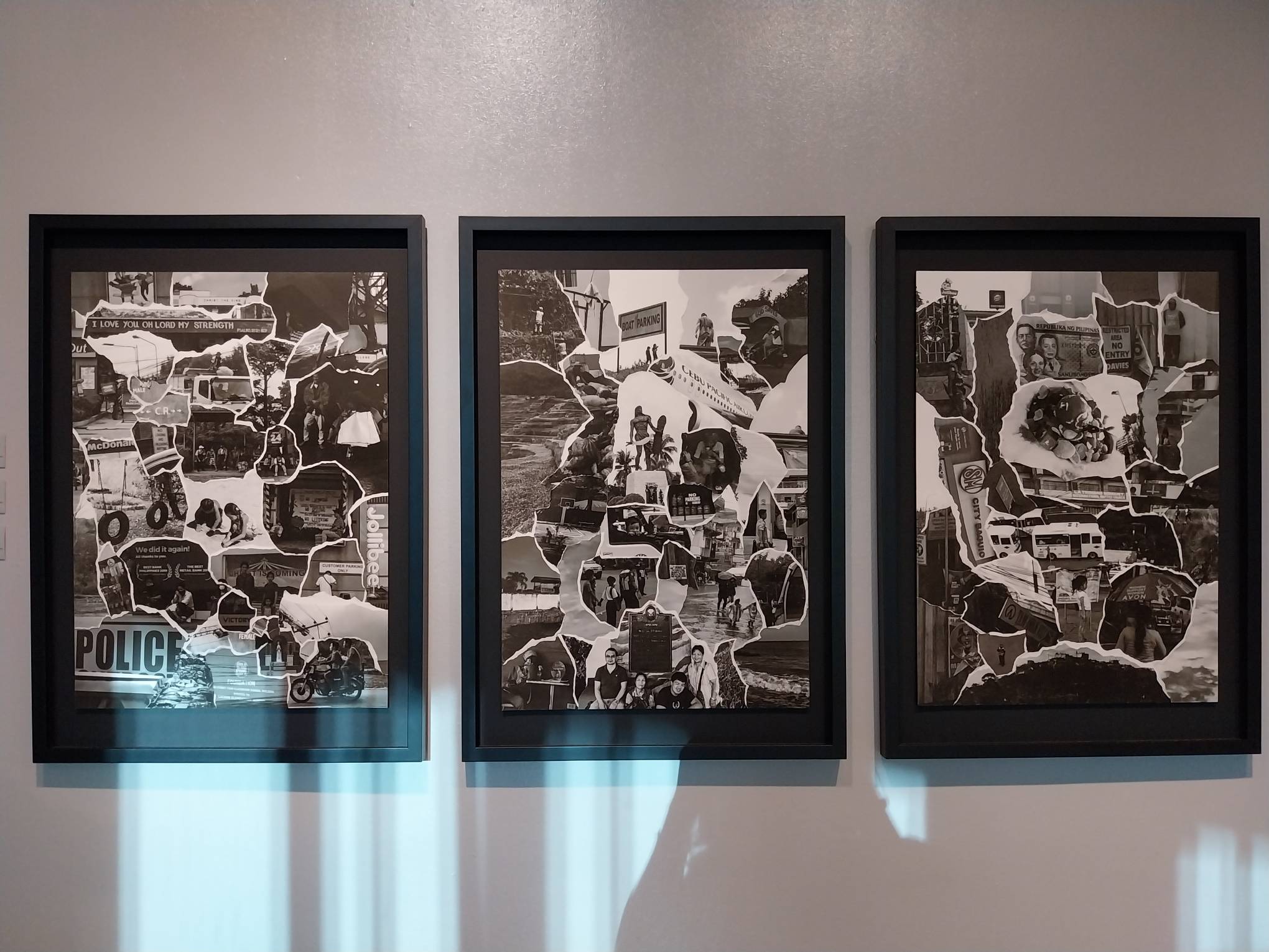 Christian Balictan’s three photographs named after the three major islands in the Philippines.