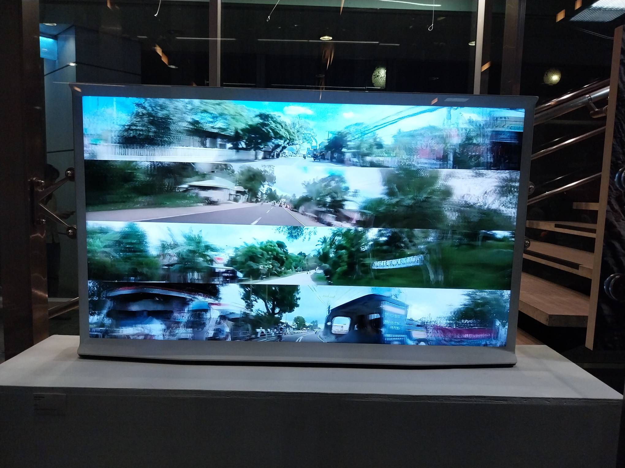 Dashcam video shown for "Centrefold," the side exhibit shown alongside "I/Land."