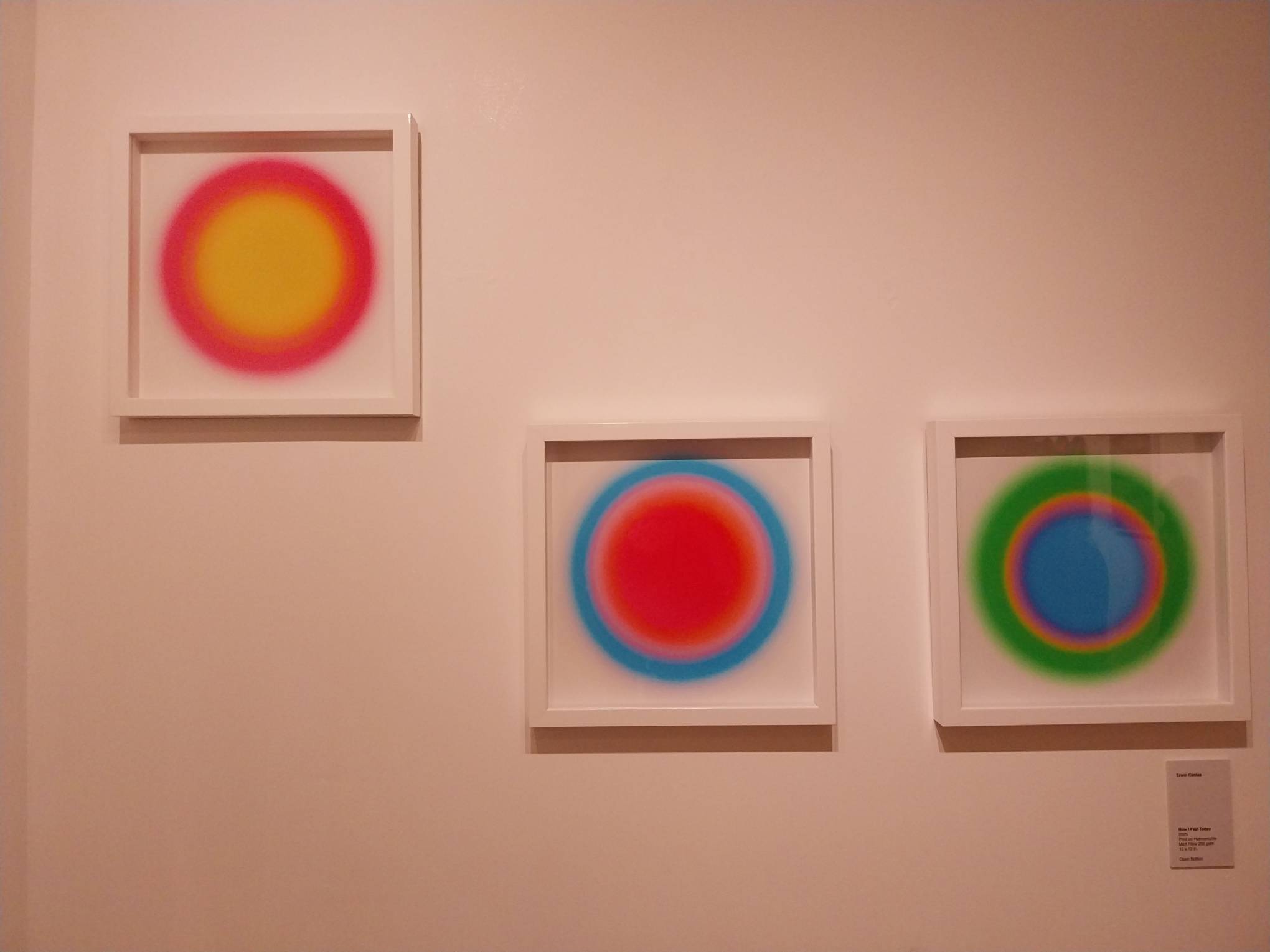 Three works from the "How I Feel Today" collection of Erwin Canlas.