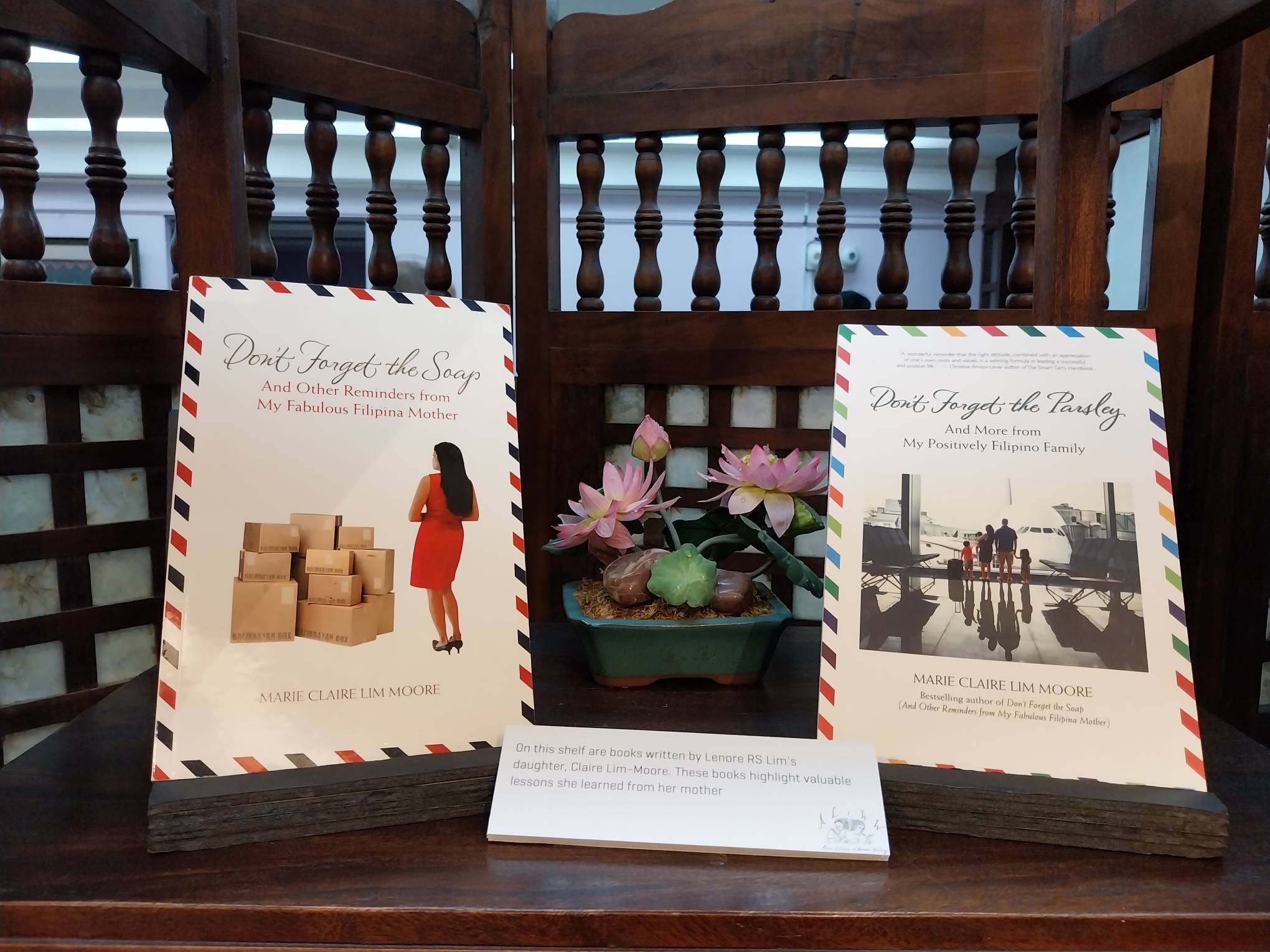20250211_130949 - BluPrint Two books by Lenore RS Lim's daughter Marie Claire Lim-Moore.