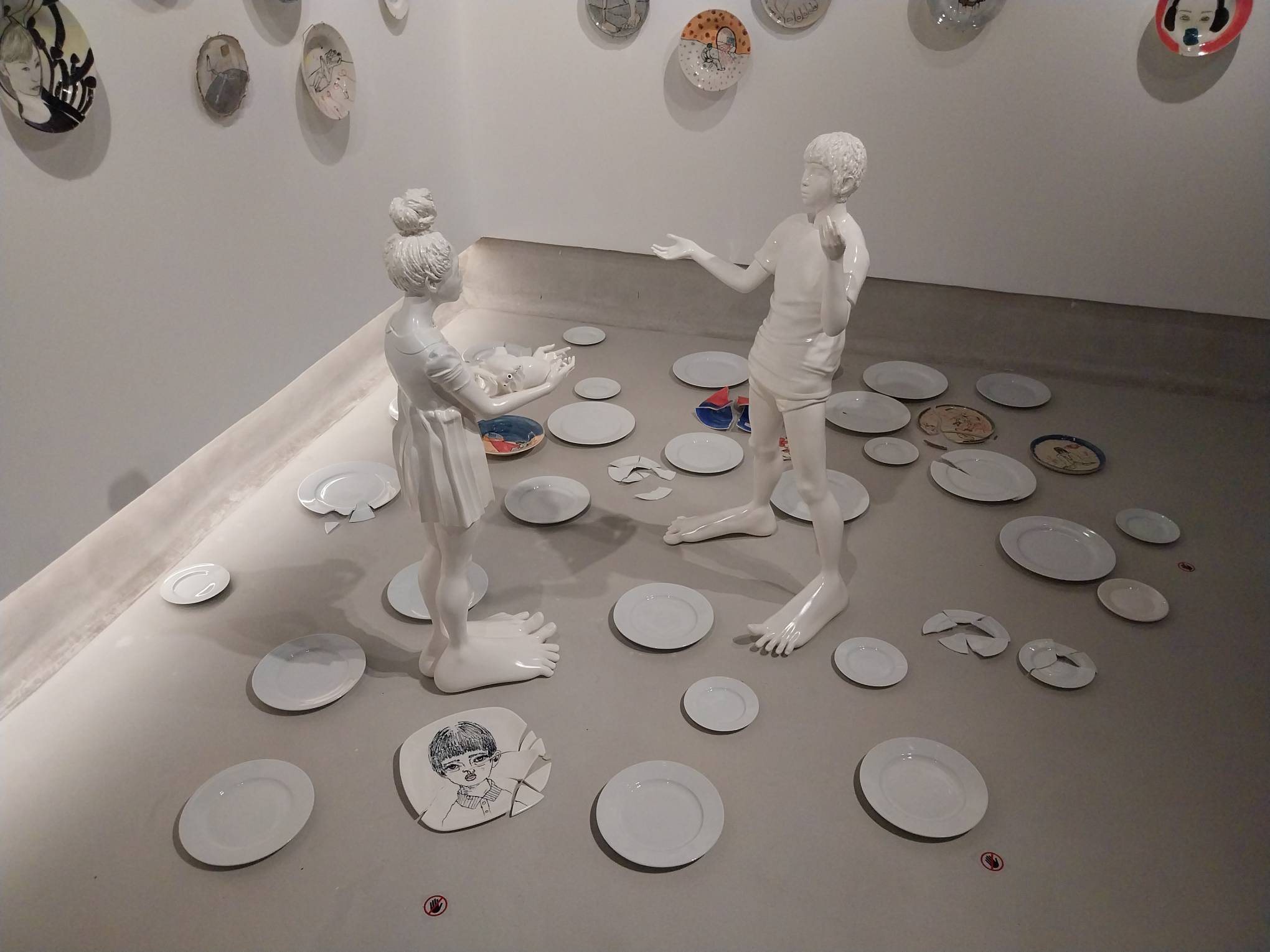 Another angle of the works at "Breaking to Mend."