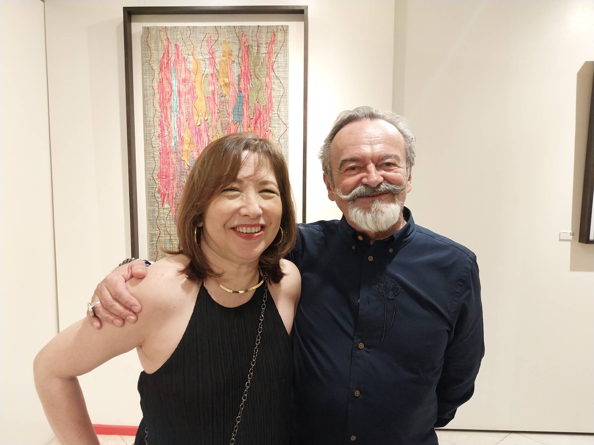 Janine Barrera and Francis Dravigny during the opening of "Beyond the Bark."