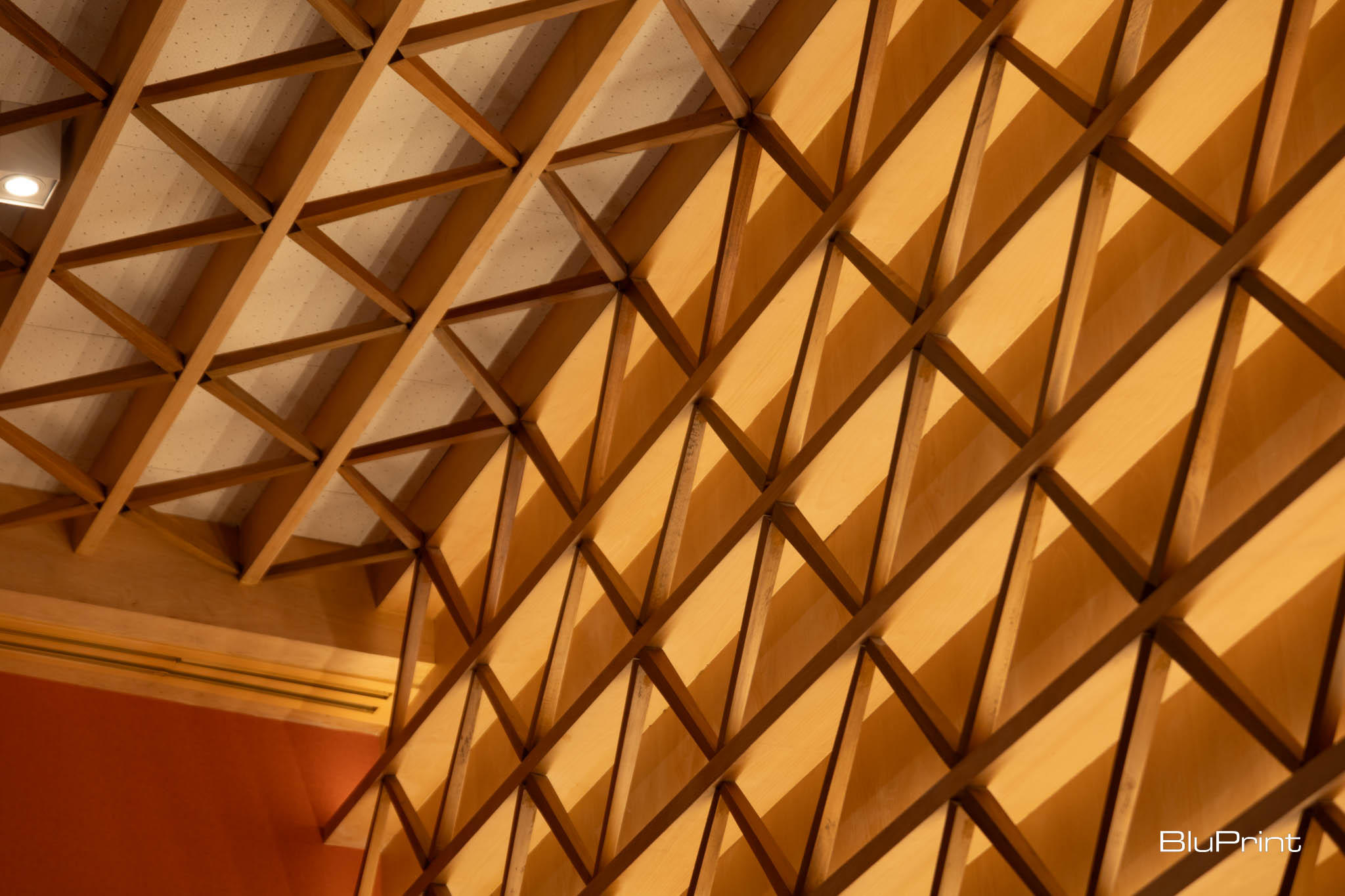 Detailed shot of the chopsticks wall decor.