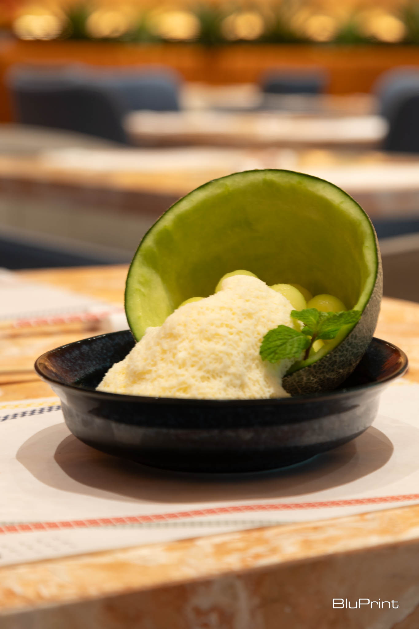 Shot of Musk Melon Kakigori.