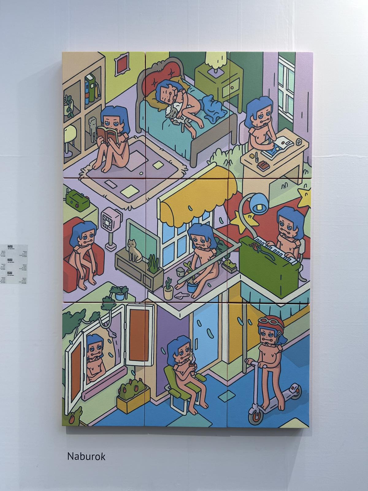Naburok's works as showcased at Art Fair Tokyo.