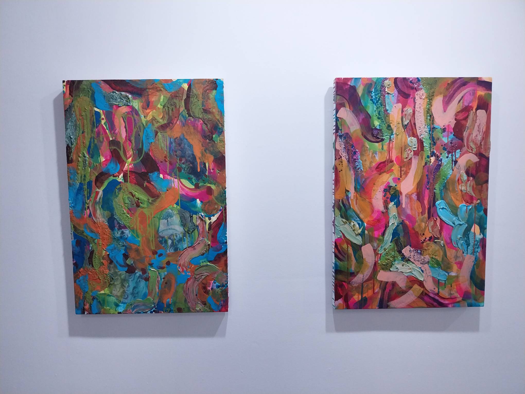 One of the paintings in "Storm in a Teacup" by Patrick de Veyra. Photo by Elle Yap.